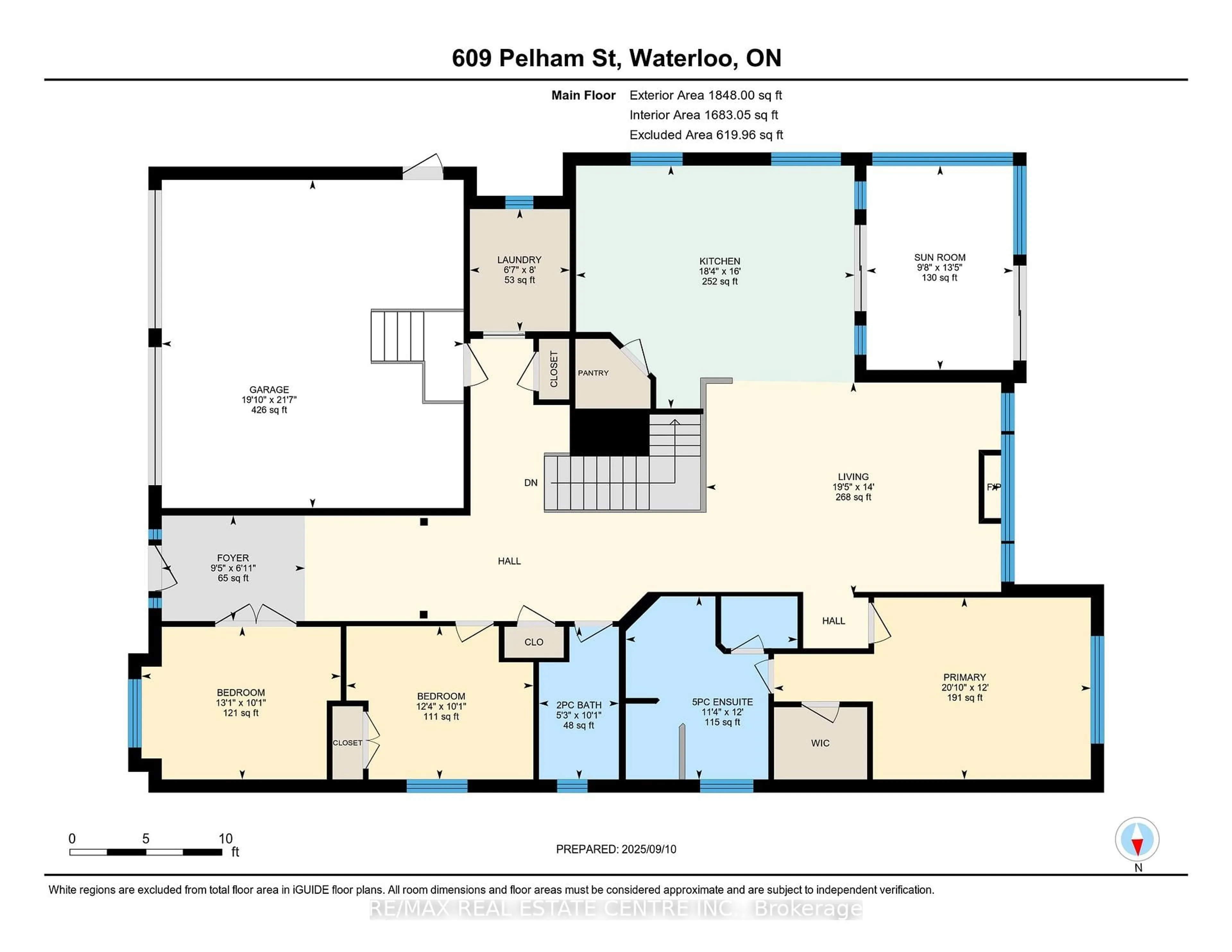 Floor plan for 609 Pelham St, Waterloo Ontario N2K 0C3