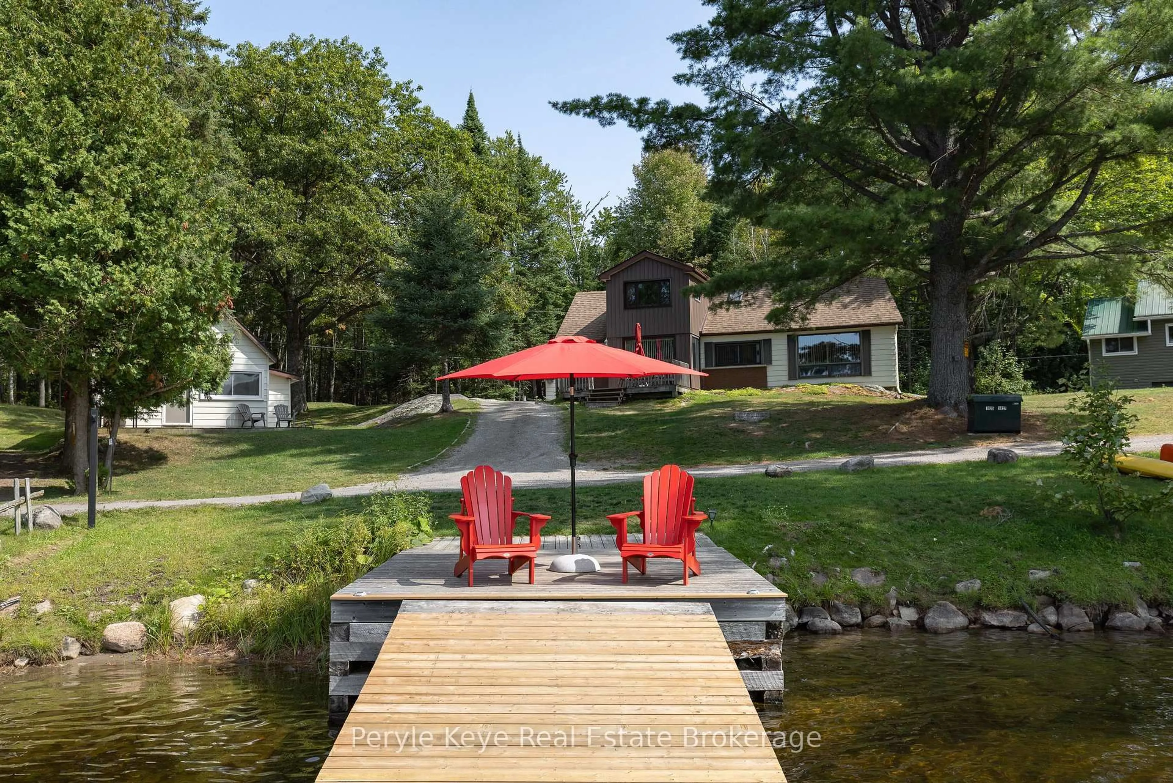 Patio, water/lake/river/ocean view for 1025 & 1027 Big Island Rd, Bracebridge Ontario P1L 1X1