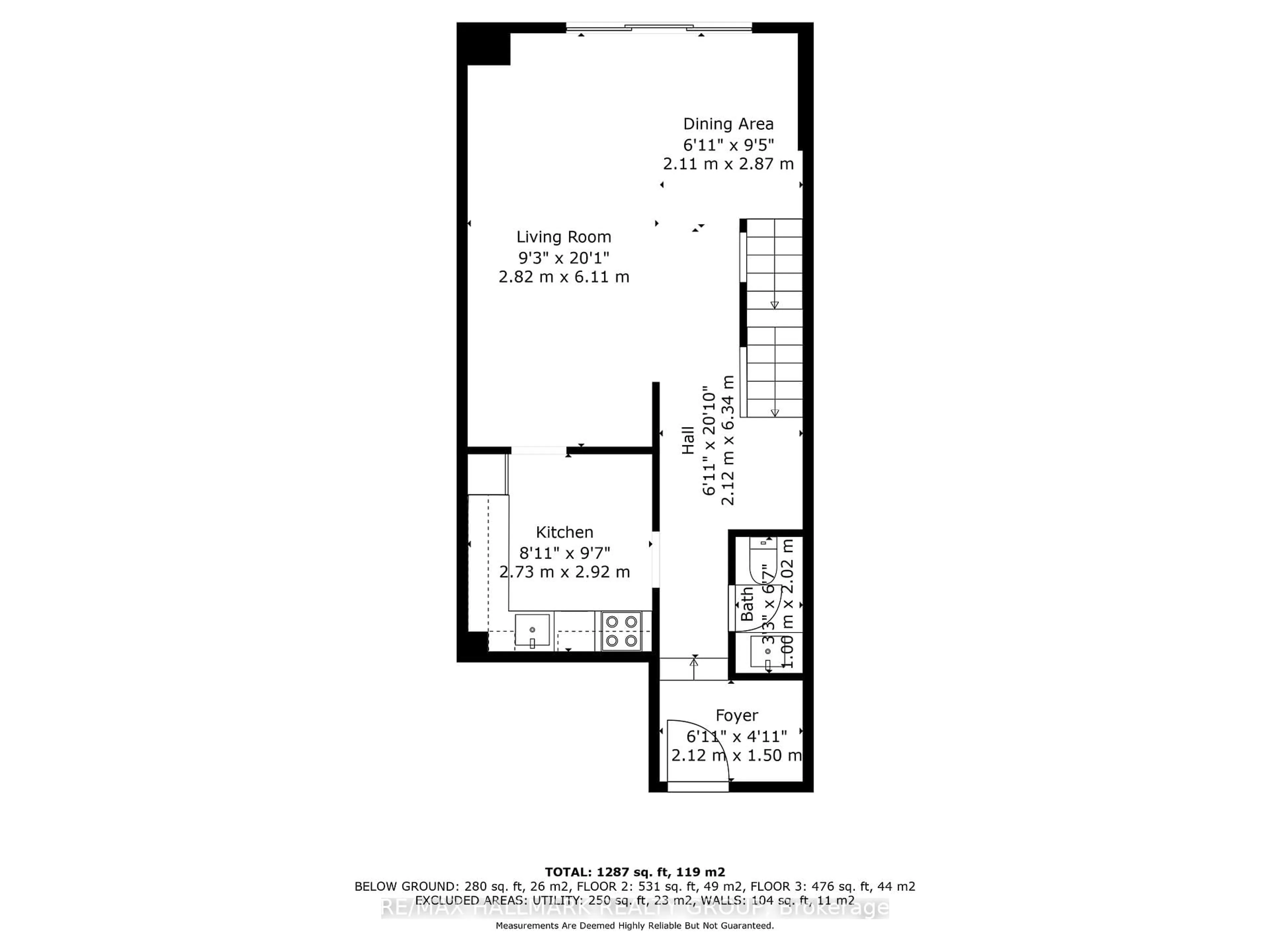 Floor plan for 80 Bentbrook Cres #43, Ottawa Ontario K2J 3Y1