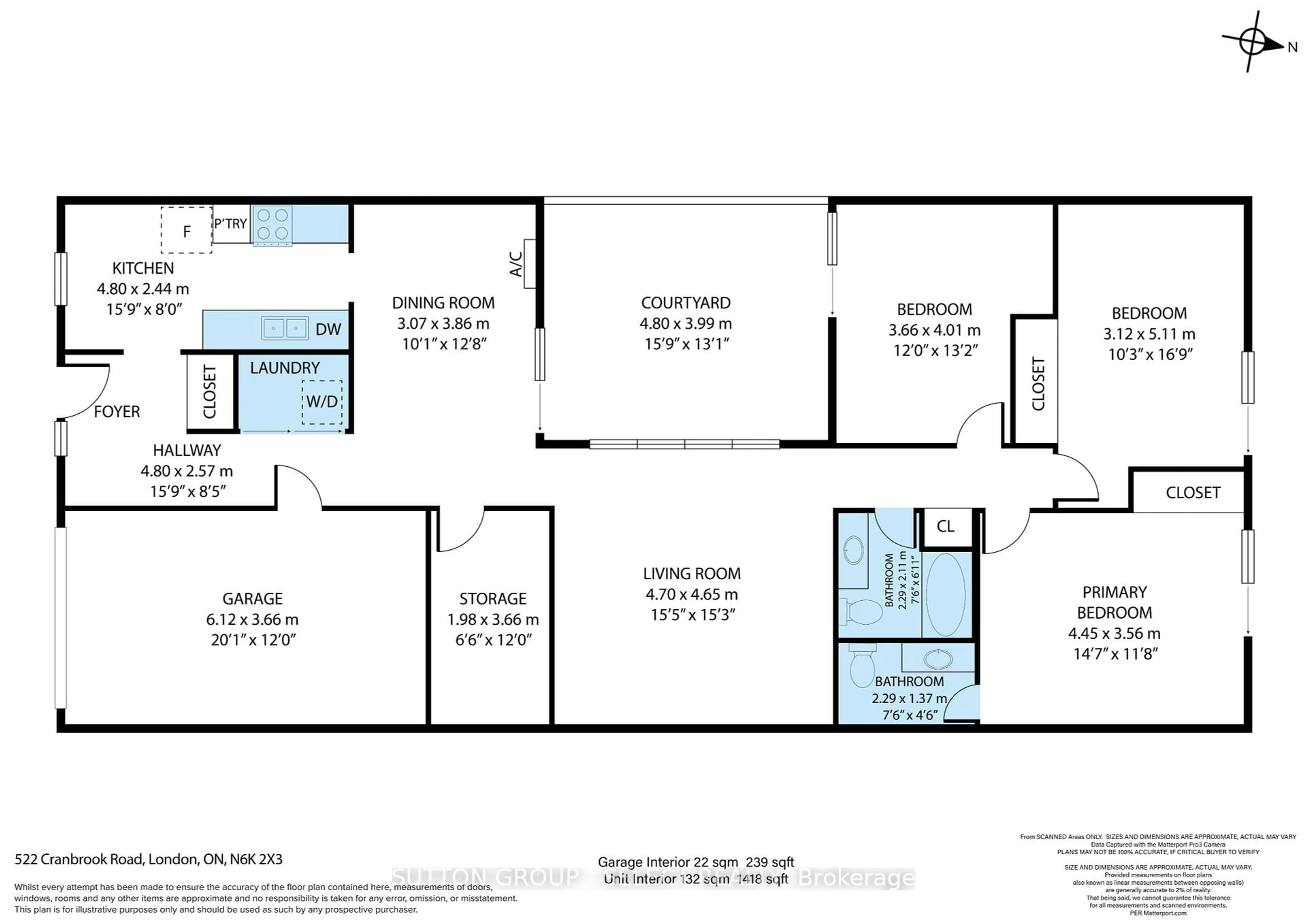 Floor plan for 522 CRANBROOK Rd, London South Ontario N6K 2X3