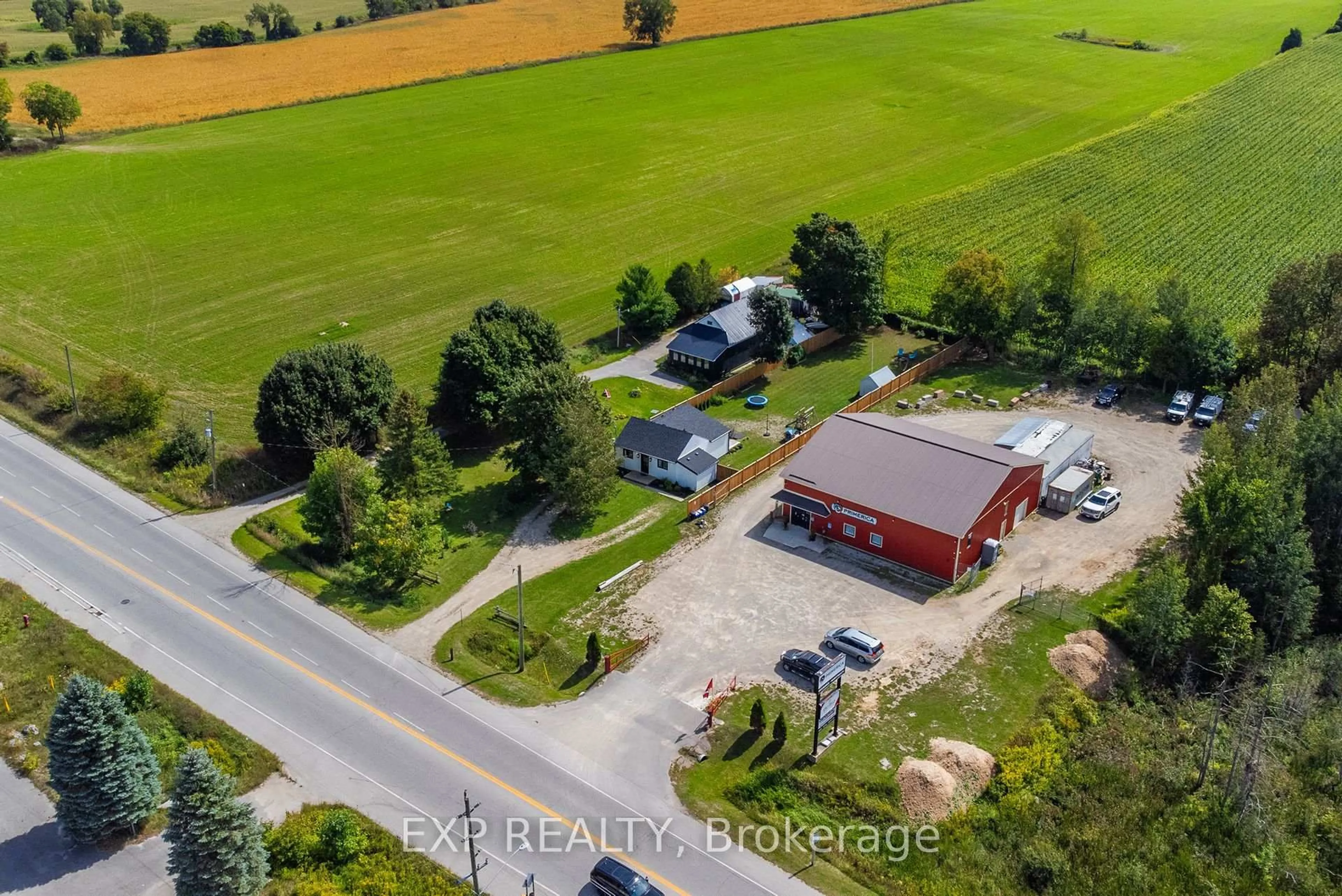 A pic from outside/outdoor area/front of a property/back of a property/a pic from drone, building for 401250 Grey 4 Rd, West Grey Ontario N4N 3B8