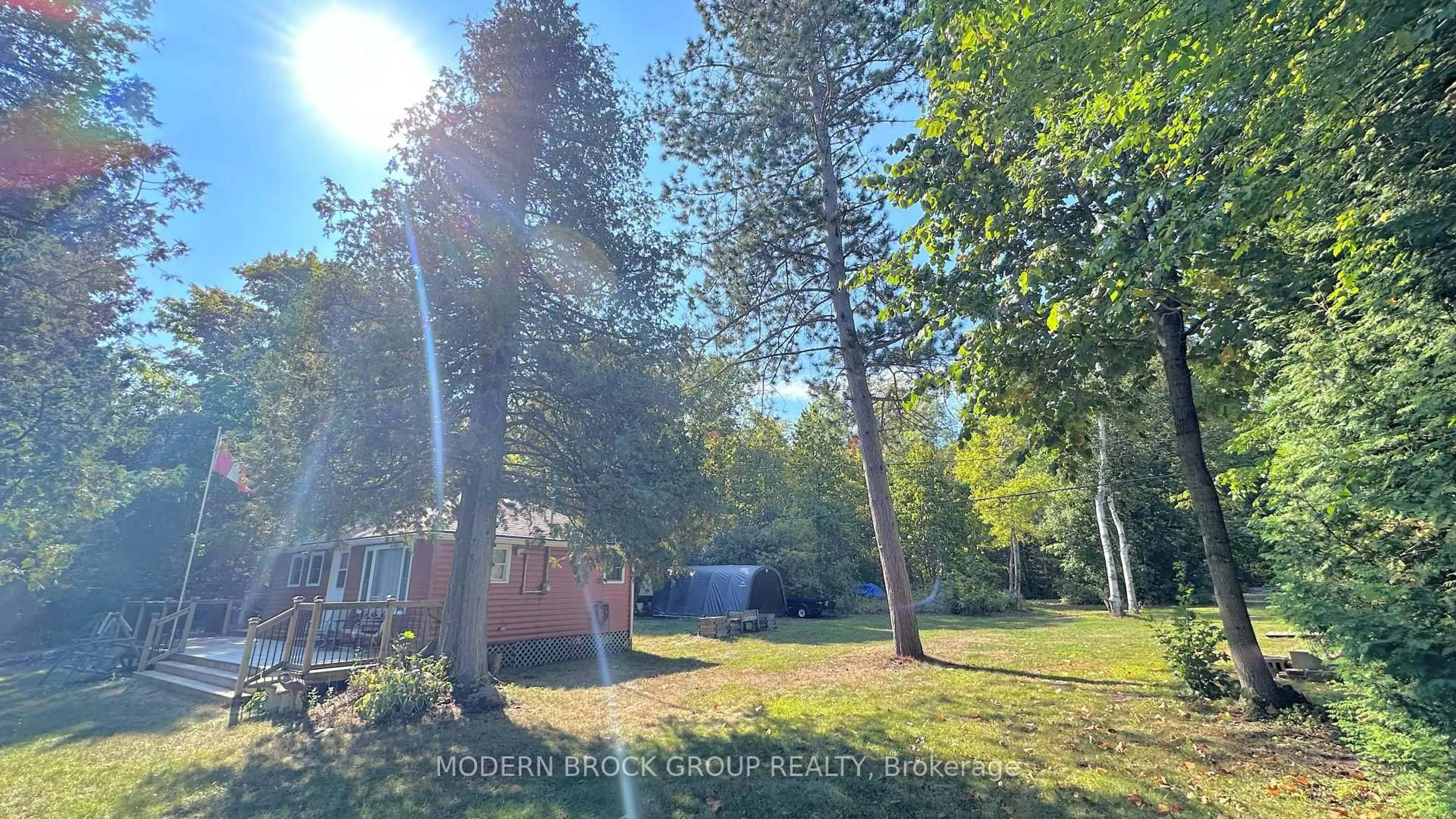 A pic from outside/outdoor area/front of a property/back of a property/a pic from drone, forest/trees view for 1221 LB12 Rd, Rideau Lakes Ontario K0E 1G0