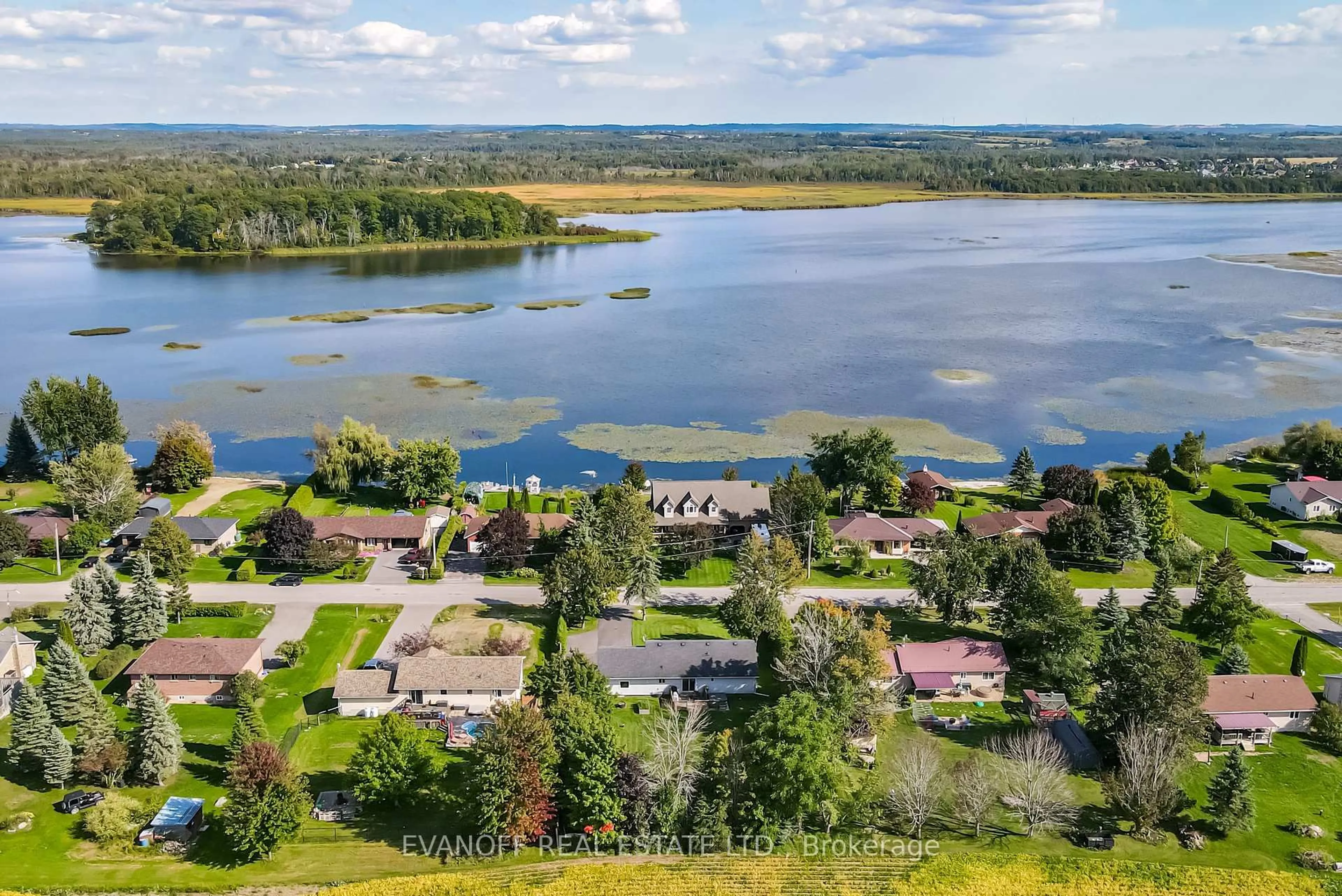A pic from outside/outdoor area/front of a property/back of a property/a pic from drone, water/lake/river/ocean view for 69 O'reilly Lane, Kawartha Lakes Ontario K0M 2C0