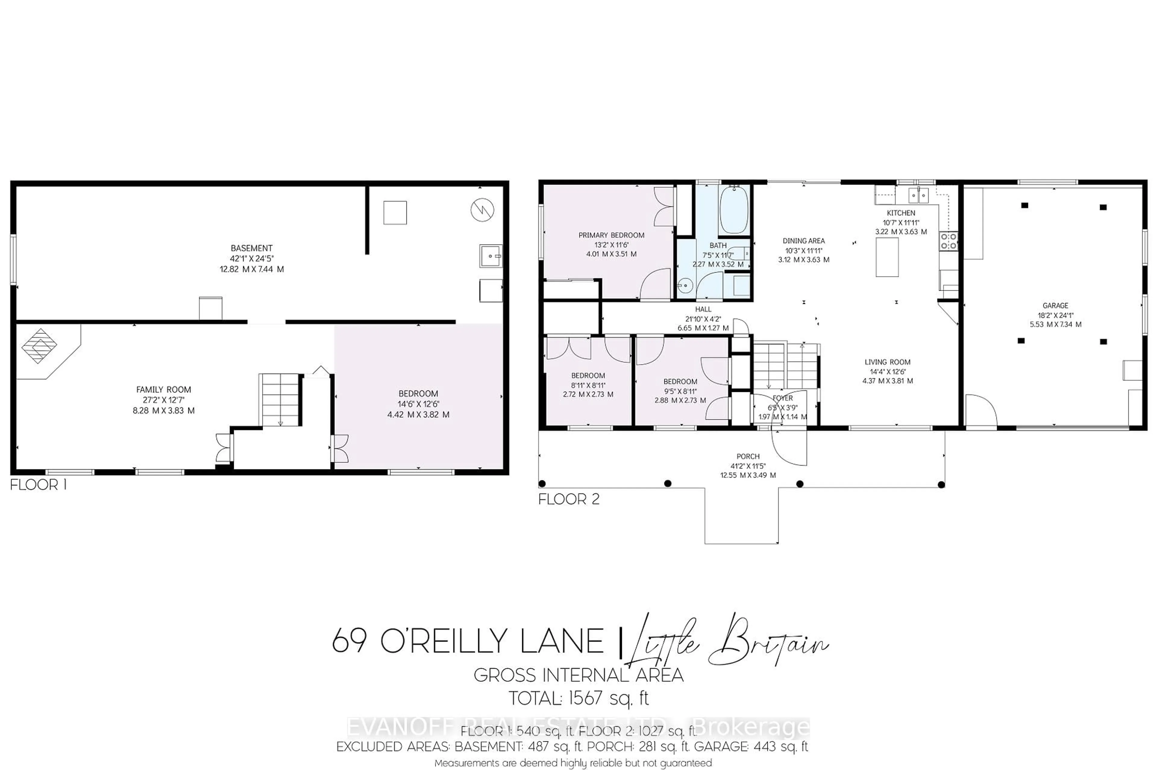 Floor plan for 69 O'reilly Lane, Kawartha Lakes Ontario K0M 2C0