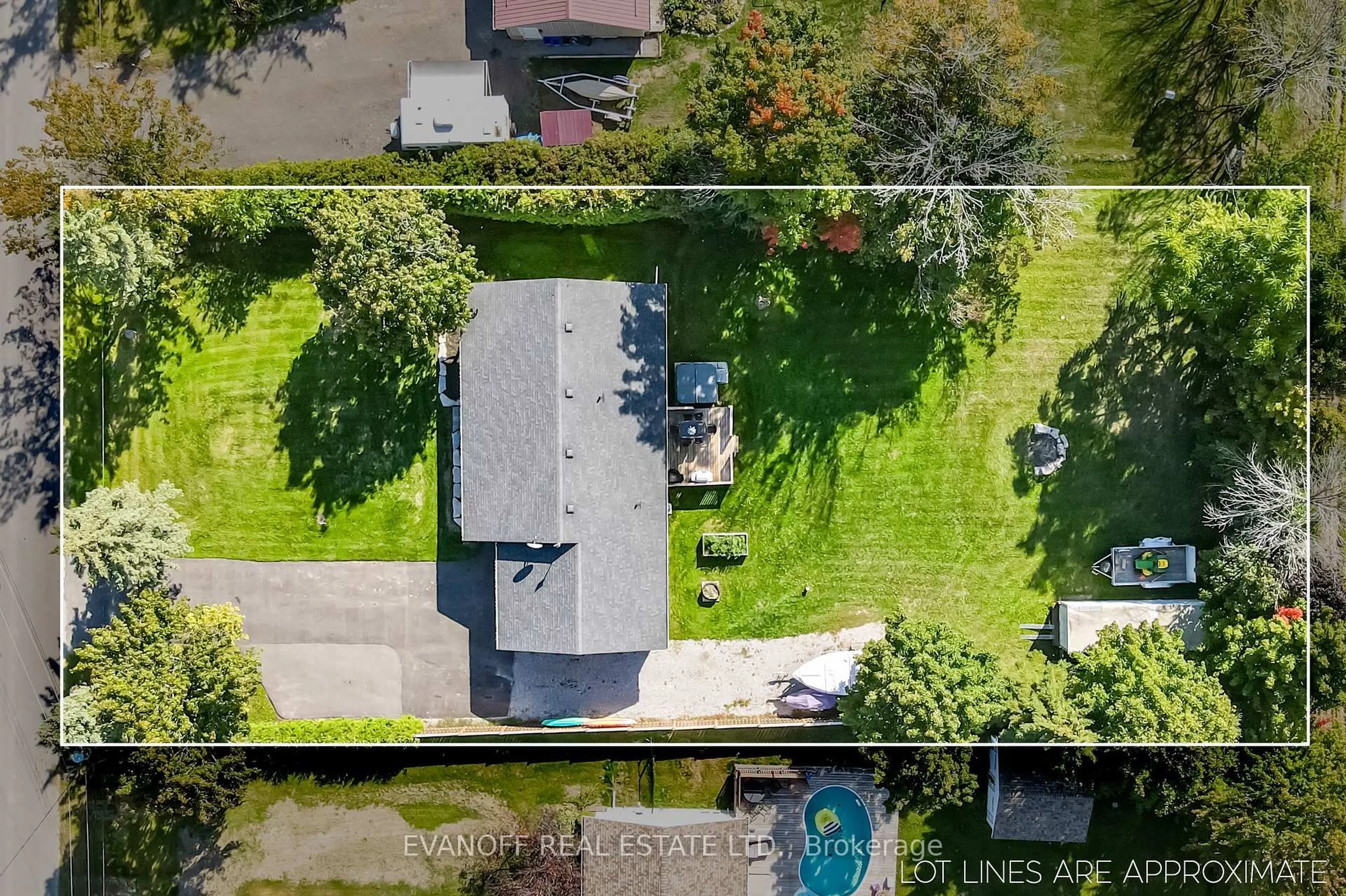 A pic from outside/outdoor area/front of a property/back of a property/a pic from drone, street for 69 O'reilly Lane, Kawartha Lakes Ontario K0M 2C0