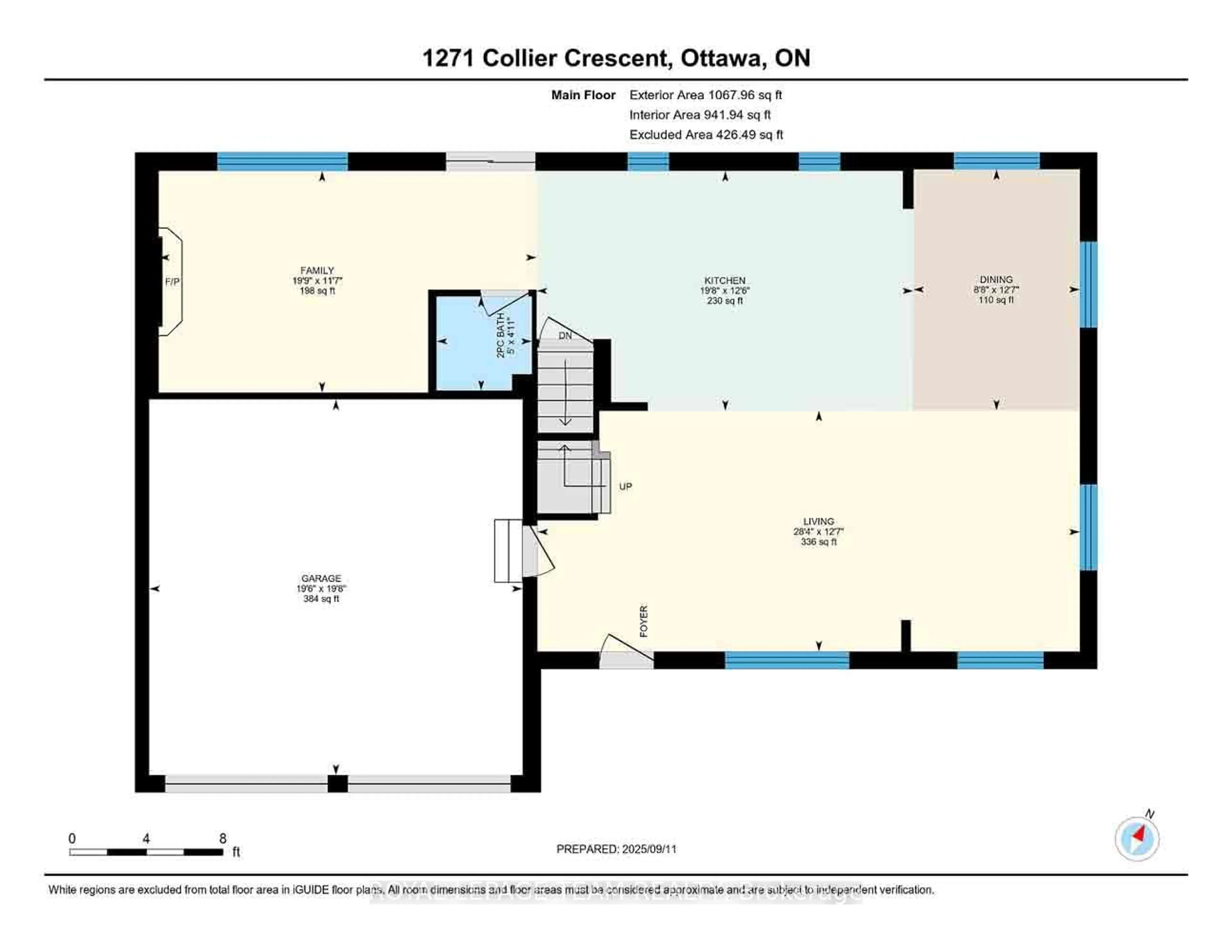 Floor plan for 1271 COLLIER Cres, Ottawa Ontario K4P 1C1