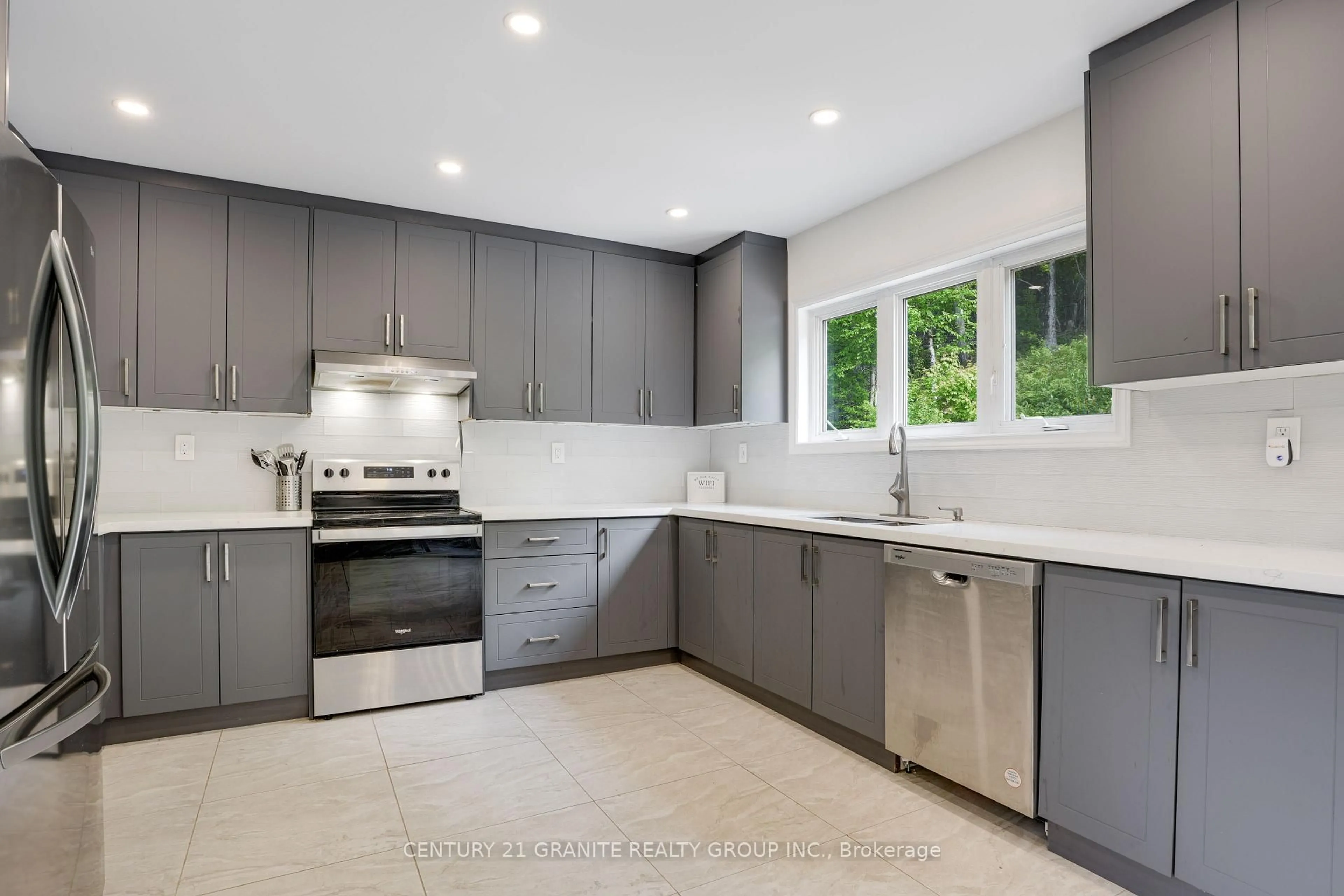 Contemporary kitchen, ceramic/tile floor for 1049 Limerick Lake Rd, Hastings Ontario K0L 1W0