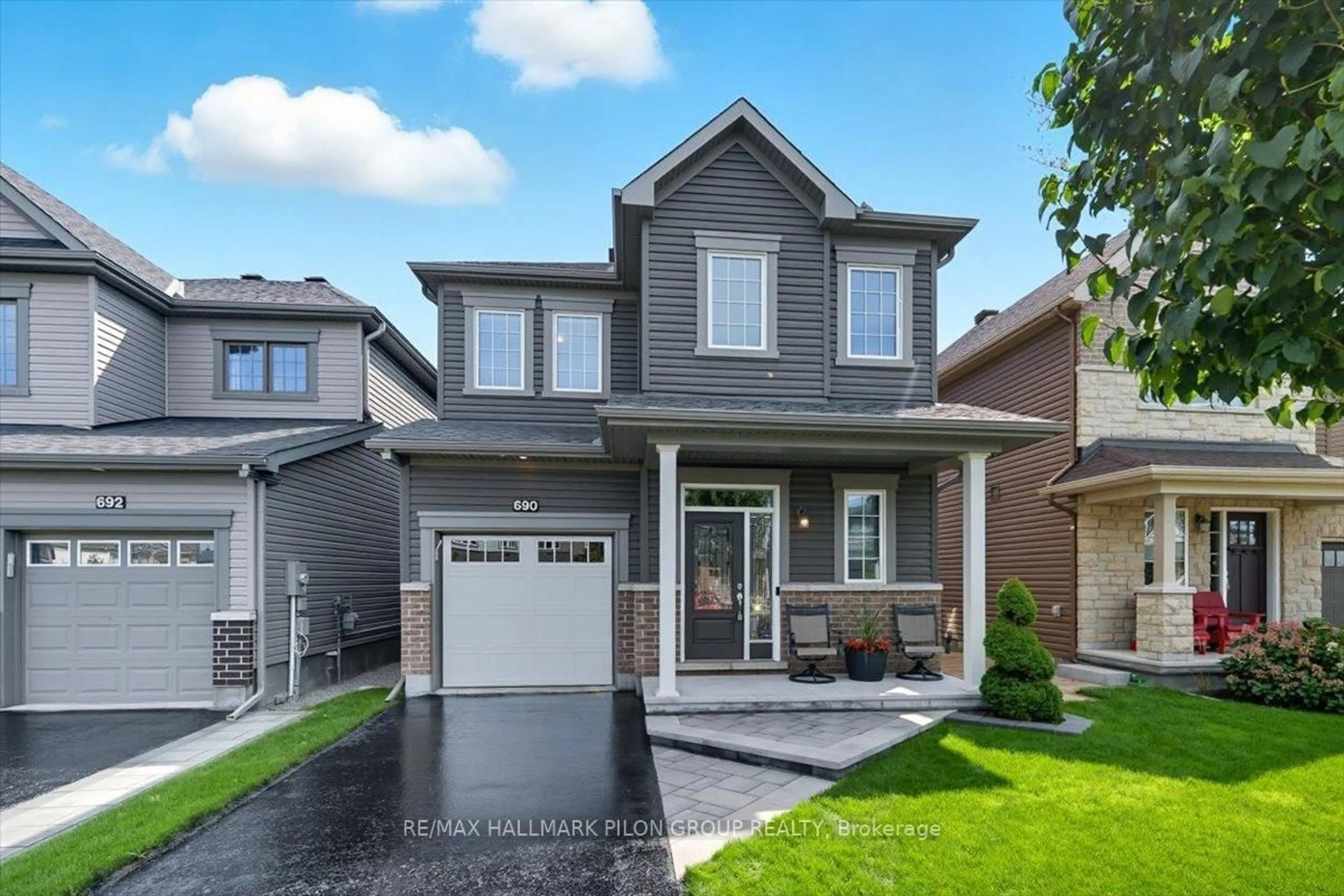 Home with brick exterior material, street for 690 Decoeur Dr, Orleans Ontario K4A 1H1
