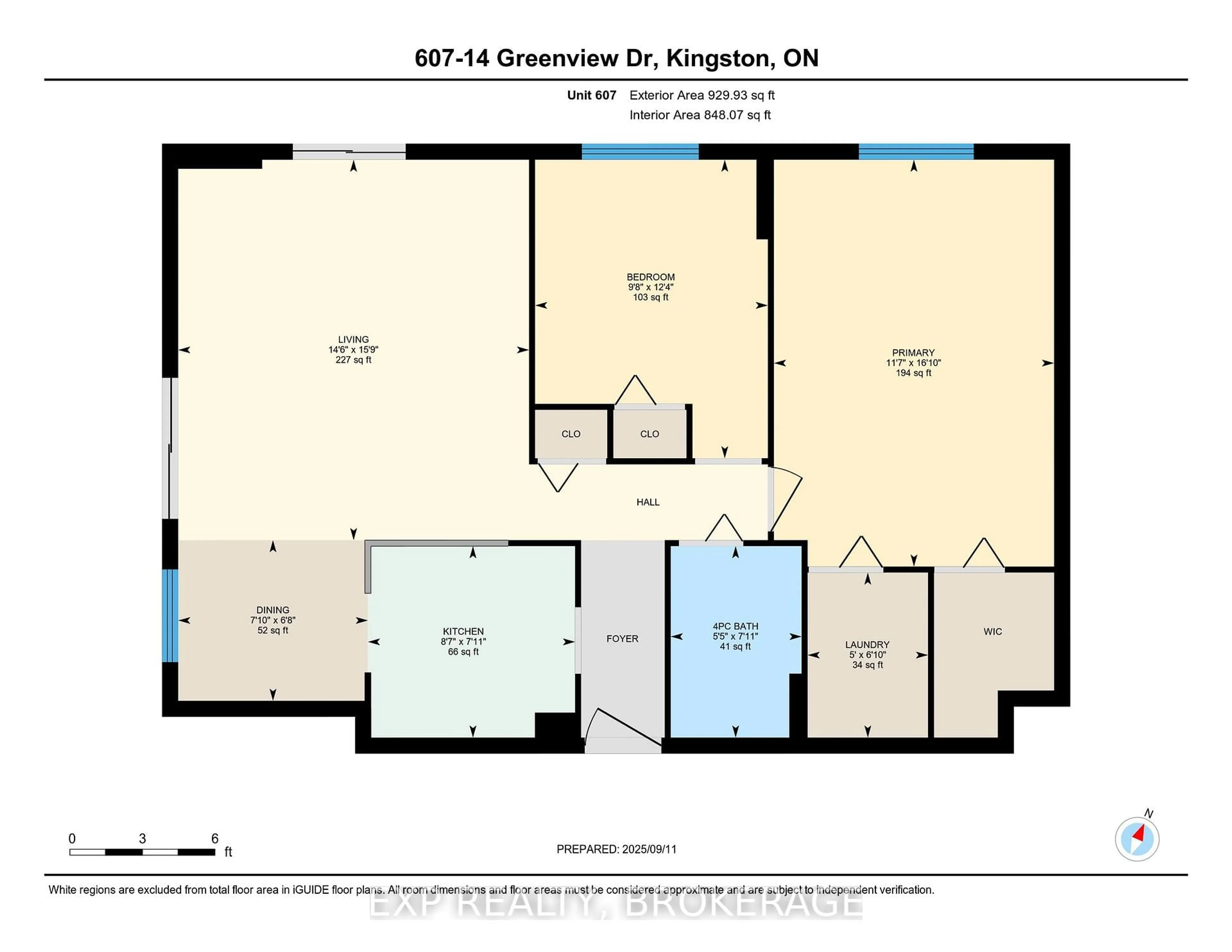 Floor plan for 14 GREENVIEW Dr #607, Kingston Ontario K7M 7T5