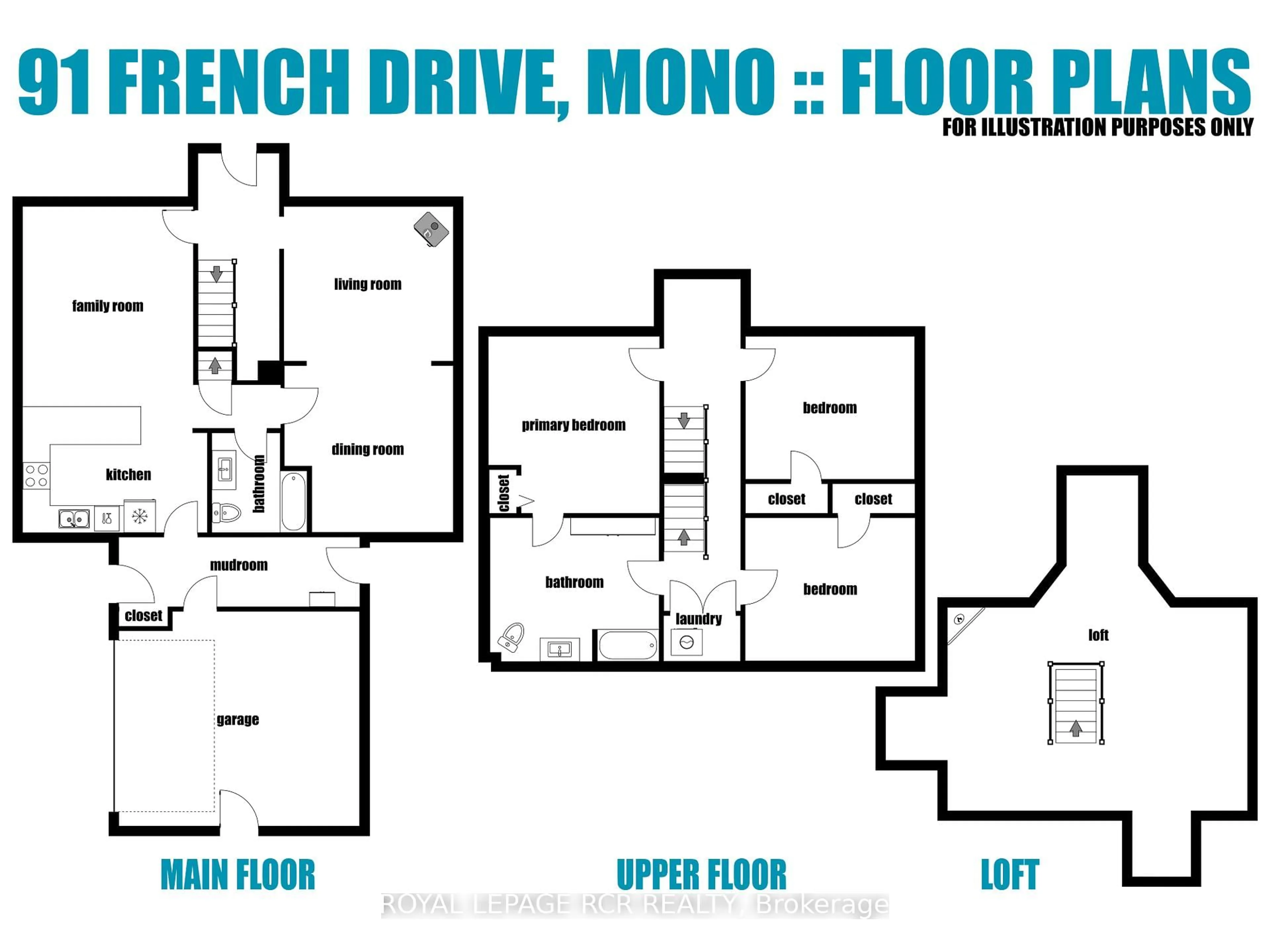 Floor plan for 91 French Dr, Mono Ontario L9W 6T2