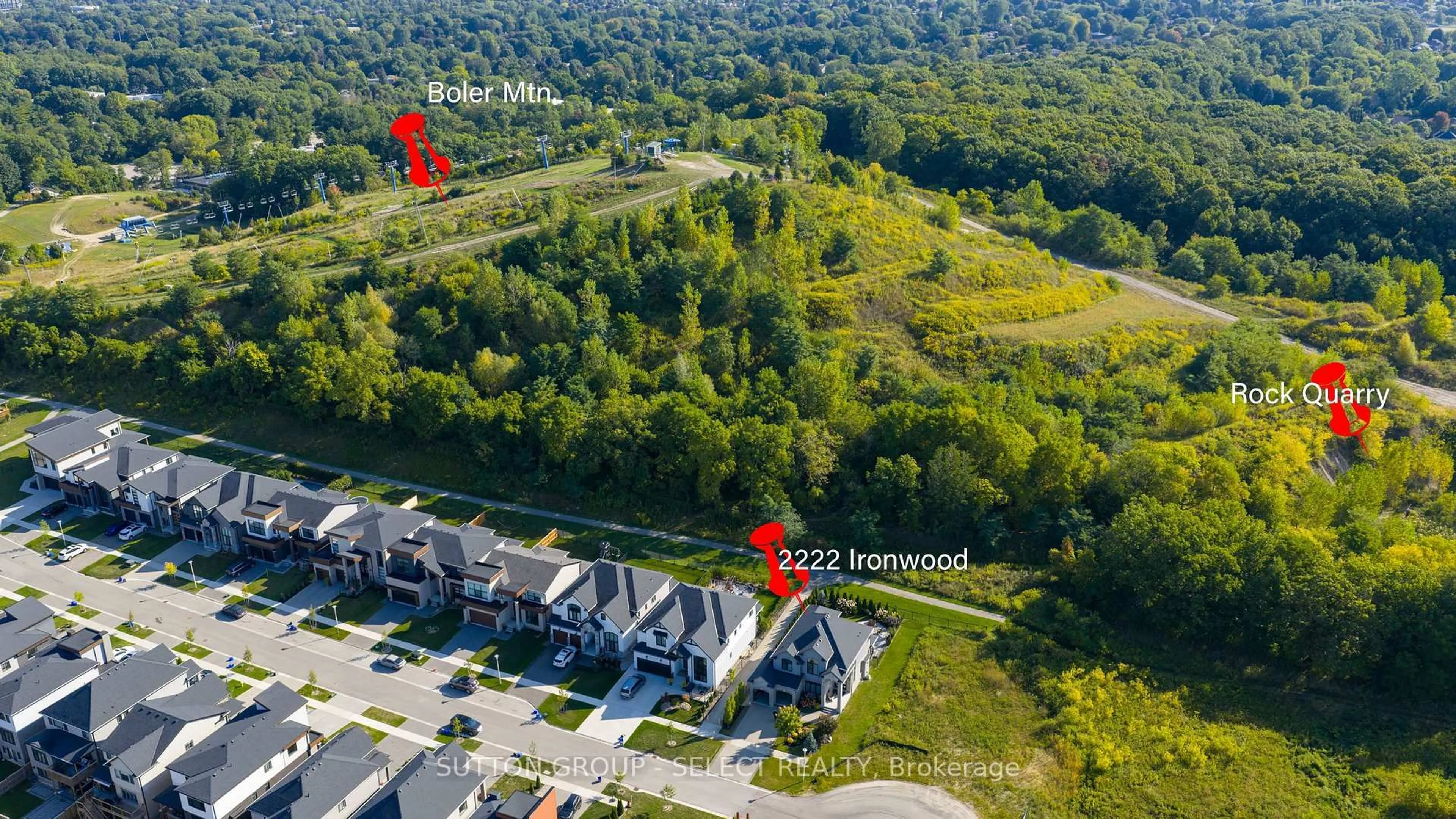A pic from outside/outdoor area/front of a property/back of a property/a pic from drone, water/lake/river/ocean view for 2222 Ironwood Rd, London South Ontario N0L 2J0