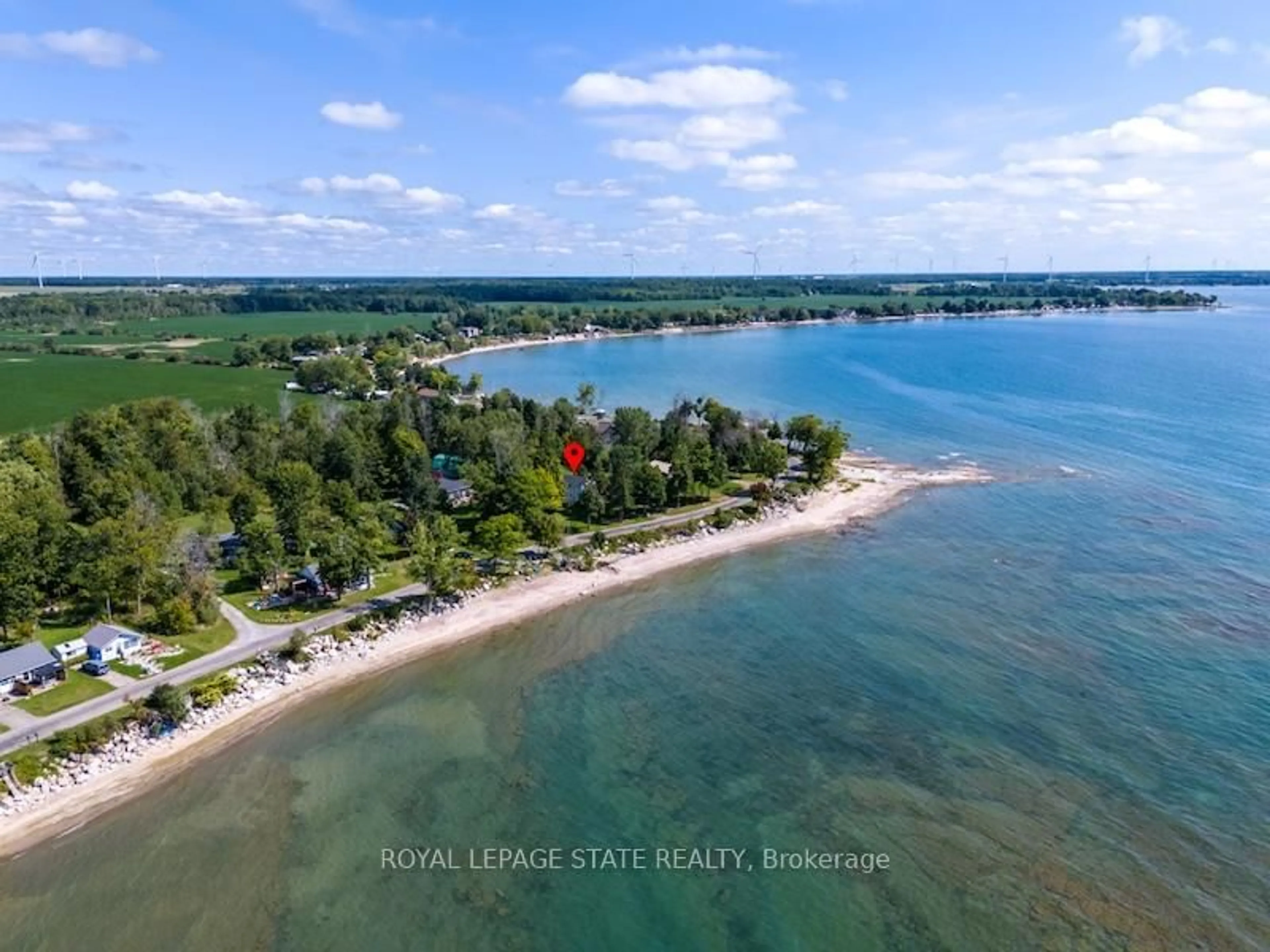 A pic from outside/outdoor area/front of a property/back of a property/a pic from drone, water/lake/river/ocean view for 2431 Lakeshore Rd, Haldimand Ontario N1A 2W8