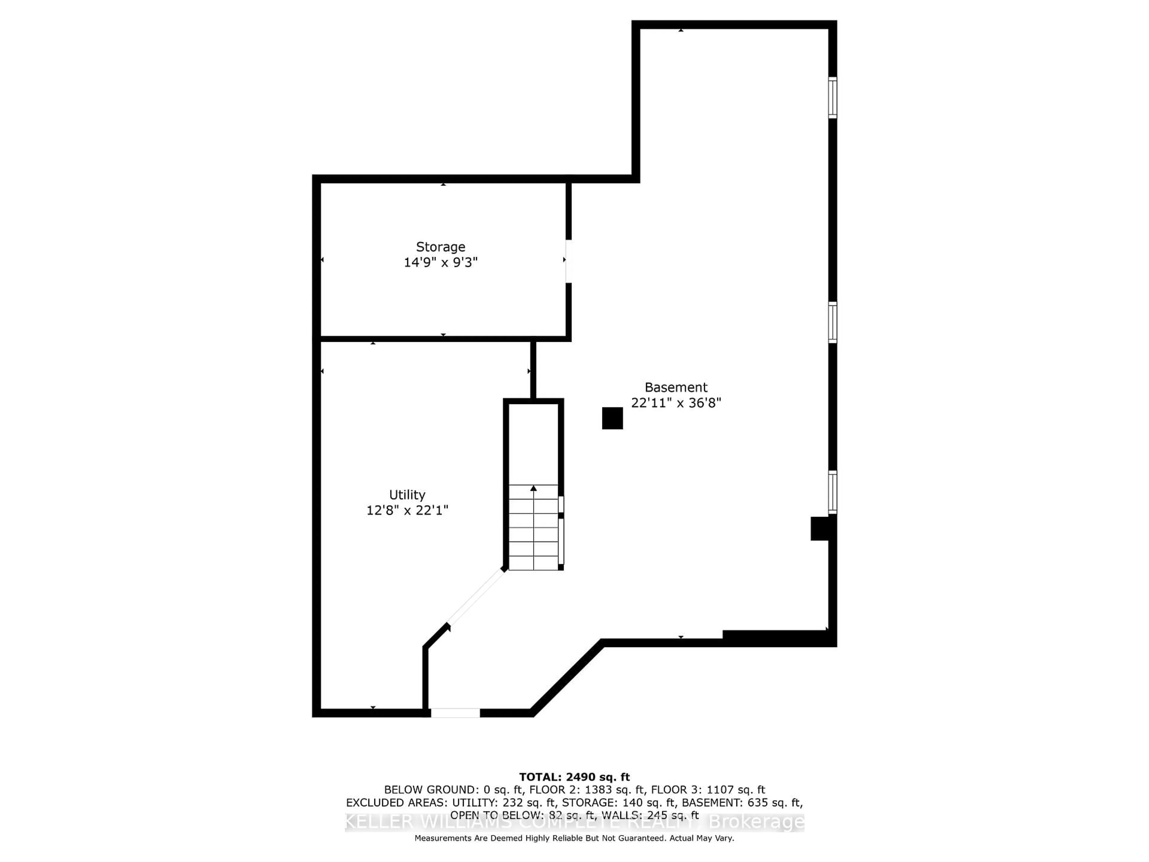 Floor plan for 66 Suffolk St, Hamilton Ontario L9K 1M9