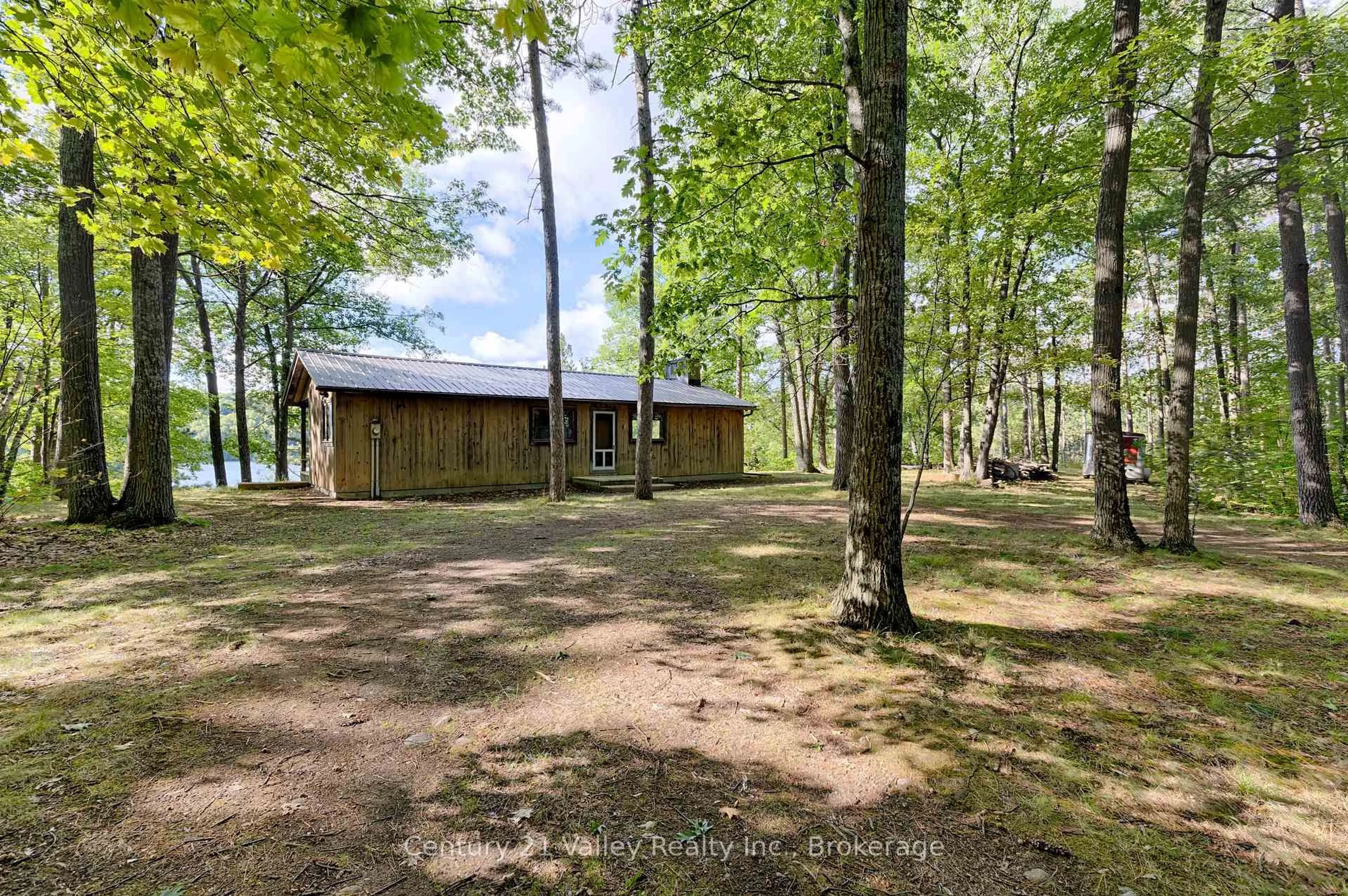 A pic from outside/outdoor area/front of a property/back of a property/a pic from drone, forest/trees view for 128 McDowell Lane, Haley Station Ontario K0J 1Y0