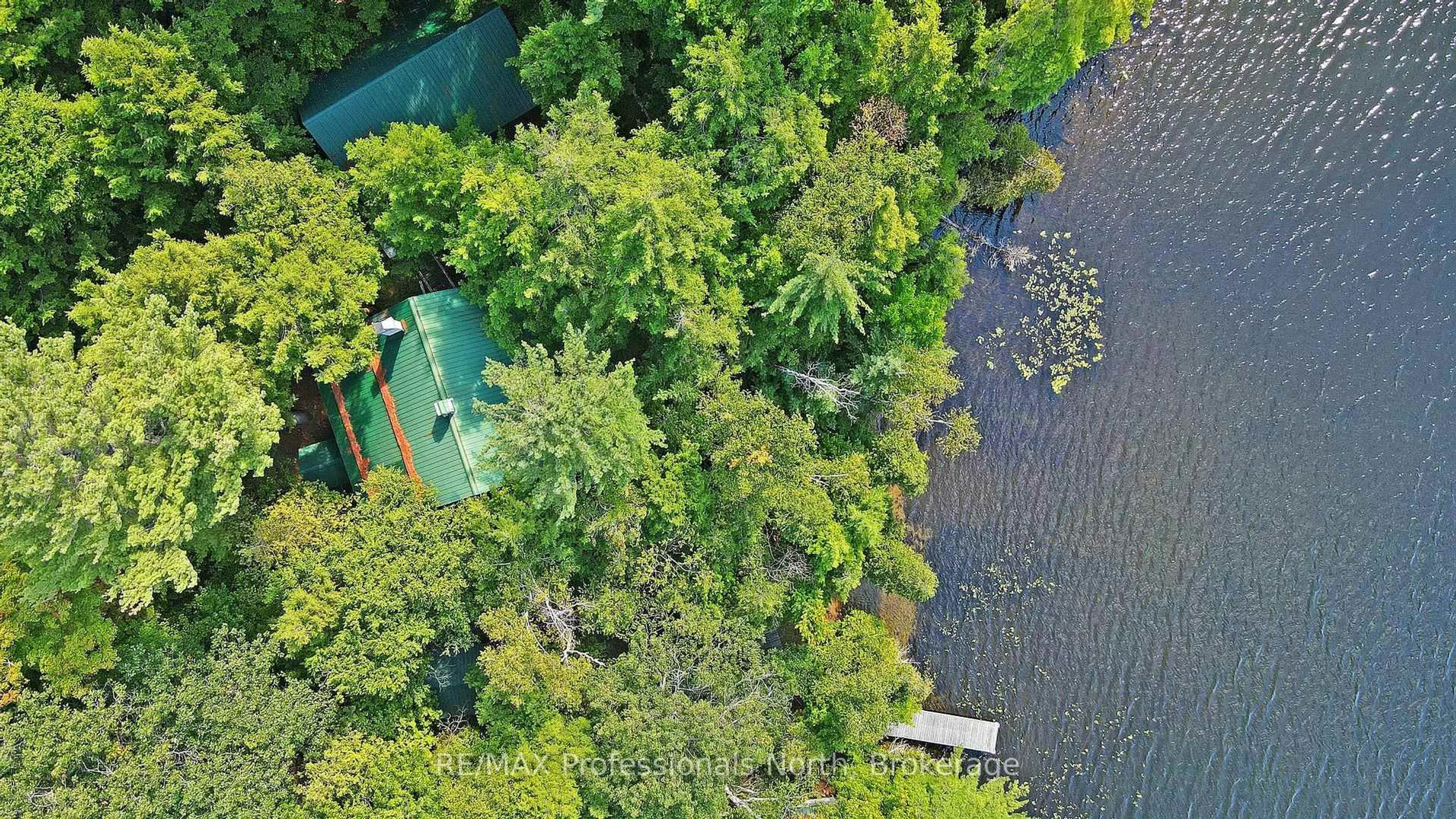 A pic from outside/outdoor area/front of a property/back of a property/a pic from drone, water/lake/river/ocean view for 20871 Highway 35, Algonquin Highlands Ontario K0M 1S0