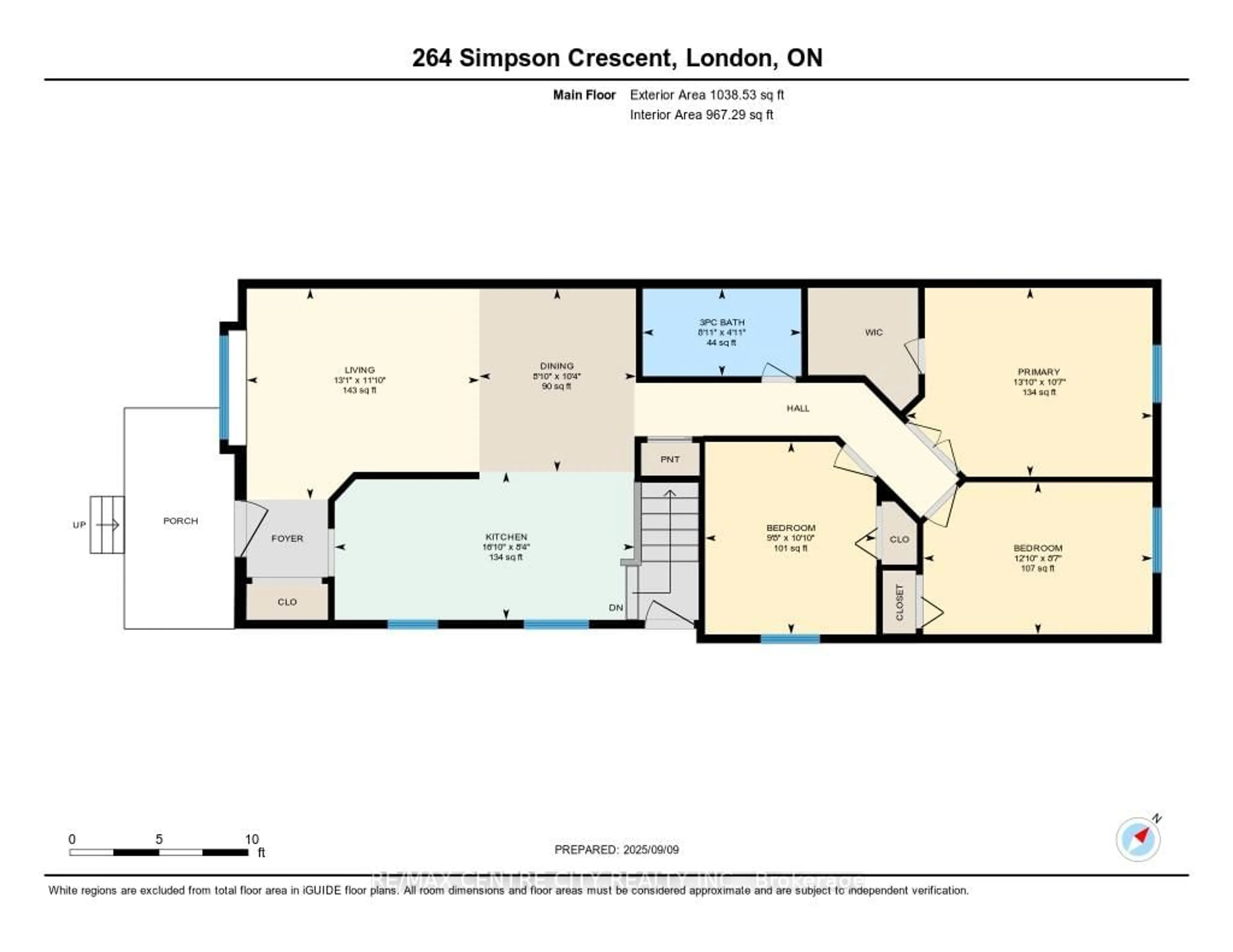 Floor plan for 264 Simpson Cres, London East Ontario N5V 5E2