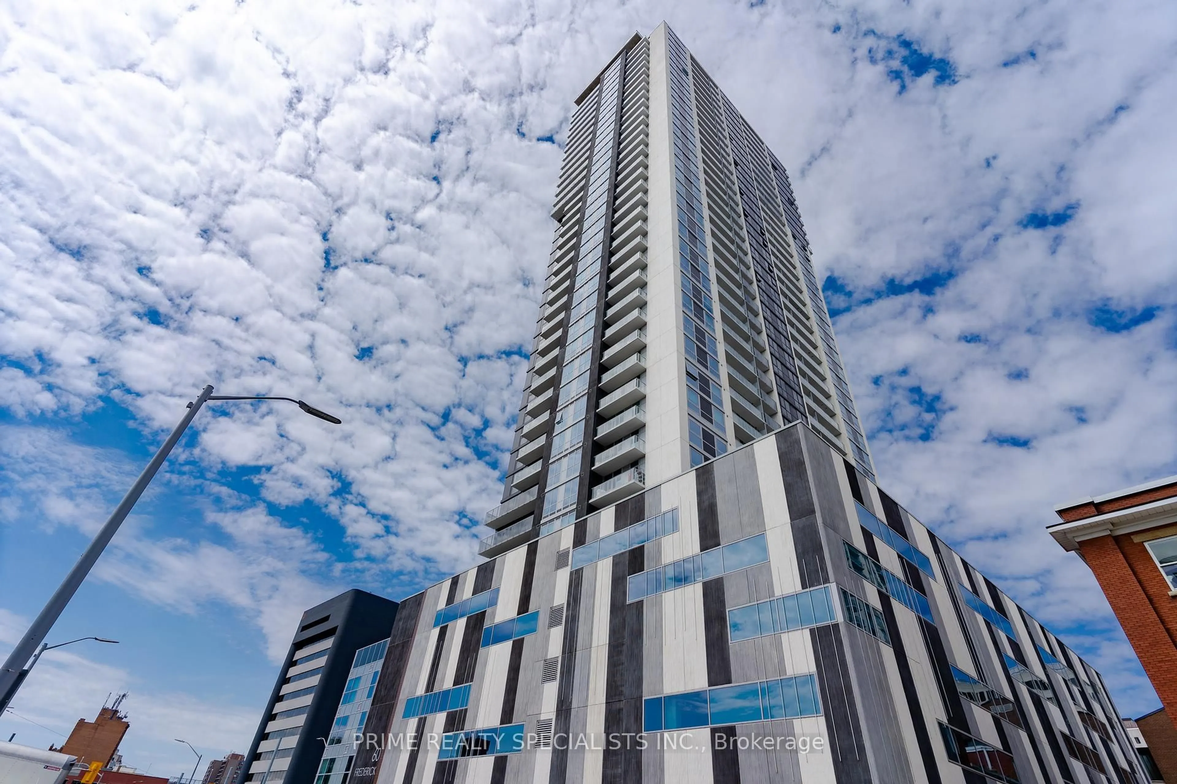 A pic from outside/outdoor area/front of a property/back of a property/a pic from drone, building for 60 Frederick St #3010, Kitchener Ontario N2H 0C7