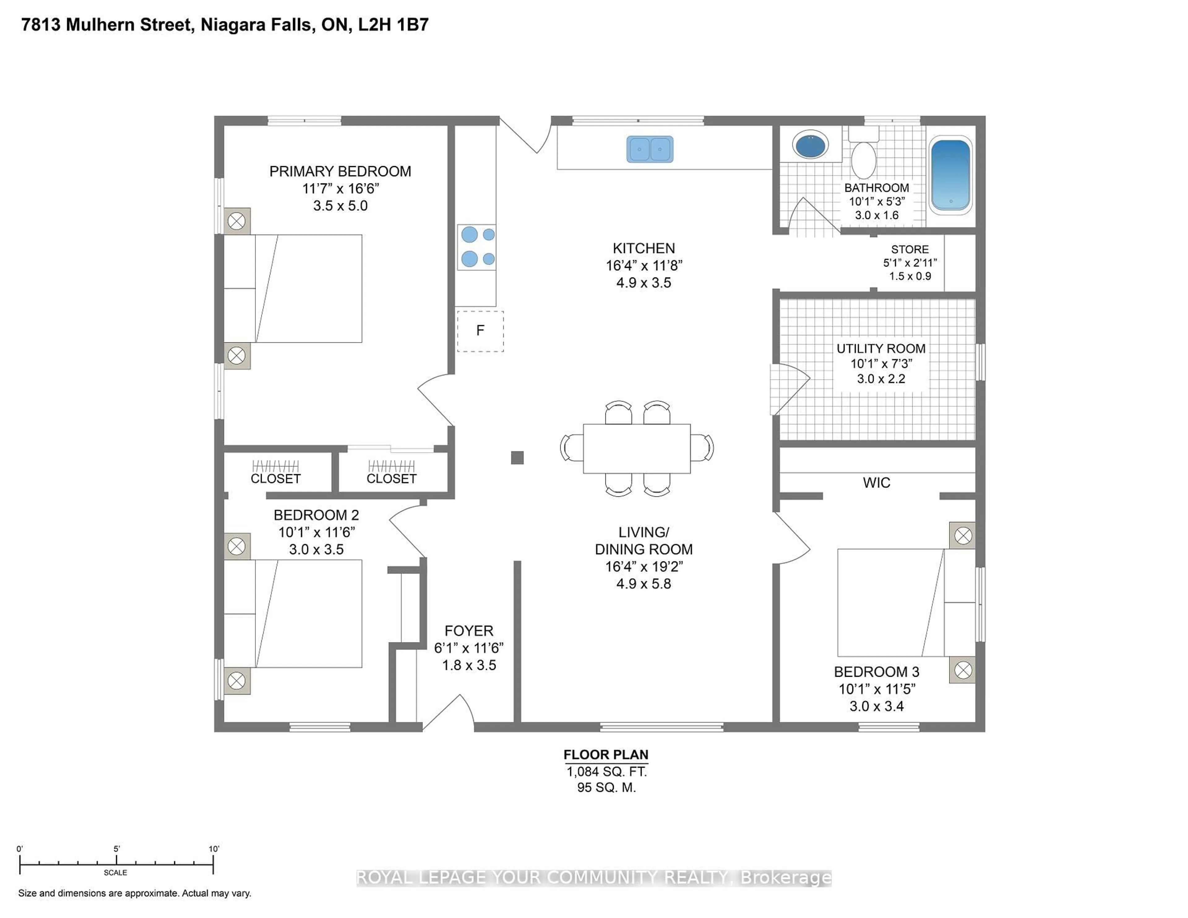 Floor plan for 7813 Mulhern St, Niagara Falls Ontario L2H 1B6