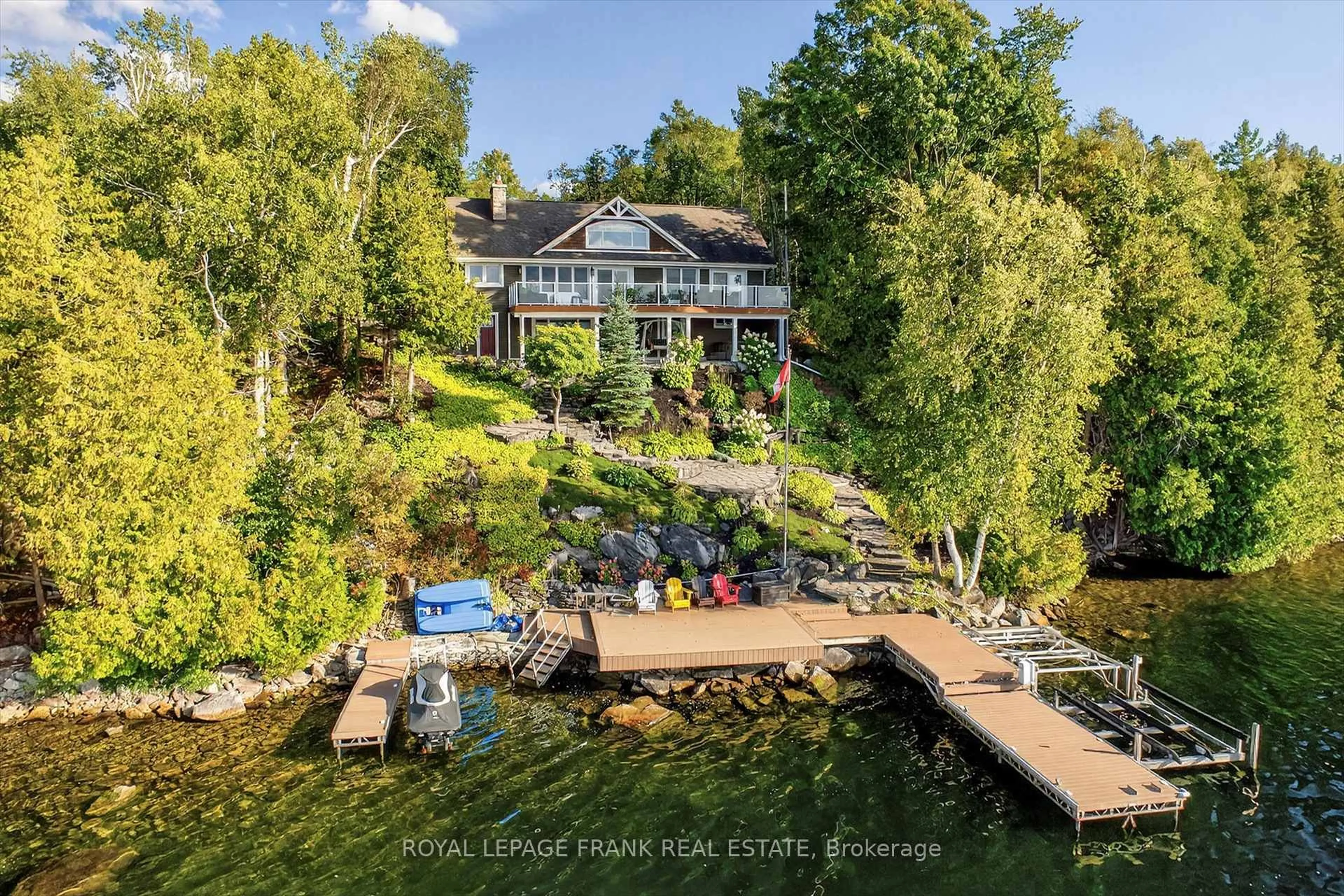 A pic from outside/outdoor area/front of a property/back of a property/a pic from drone, water/lake/river/ocean view for 1082 Tedford Lane, Douro-Dummer Ontario K0L 2H0