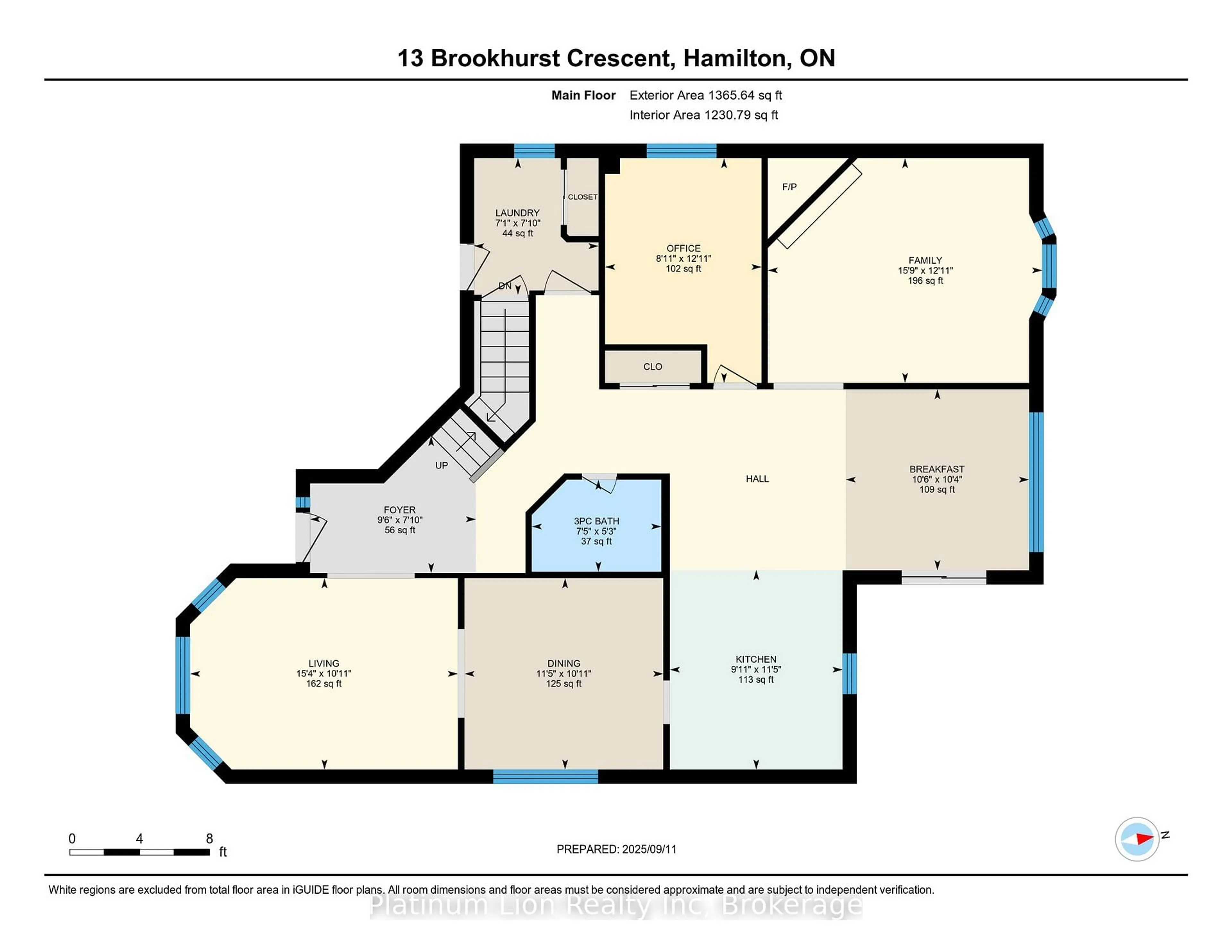Floor plan for 13 Brookhurst Cres, Hamilton Ontario L0R 2H3