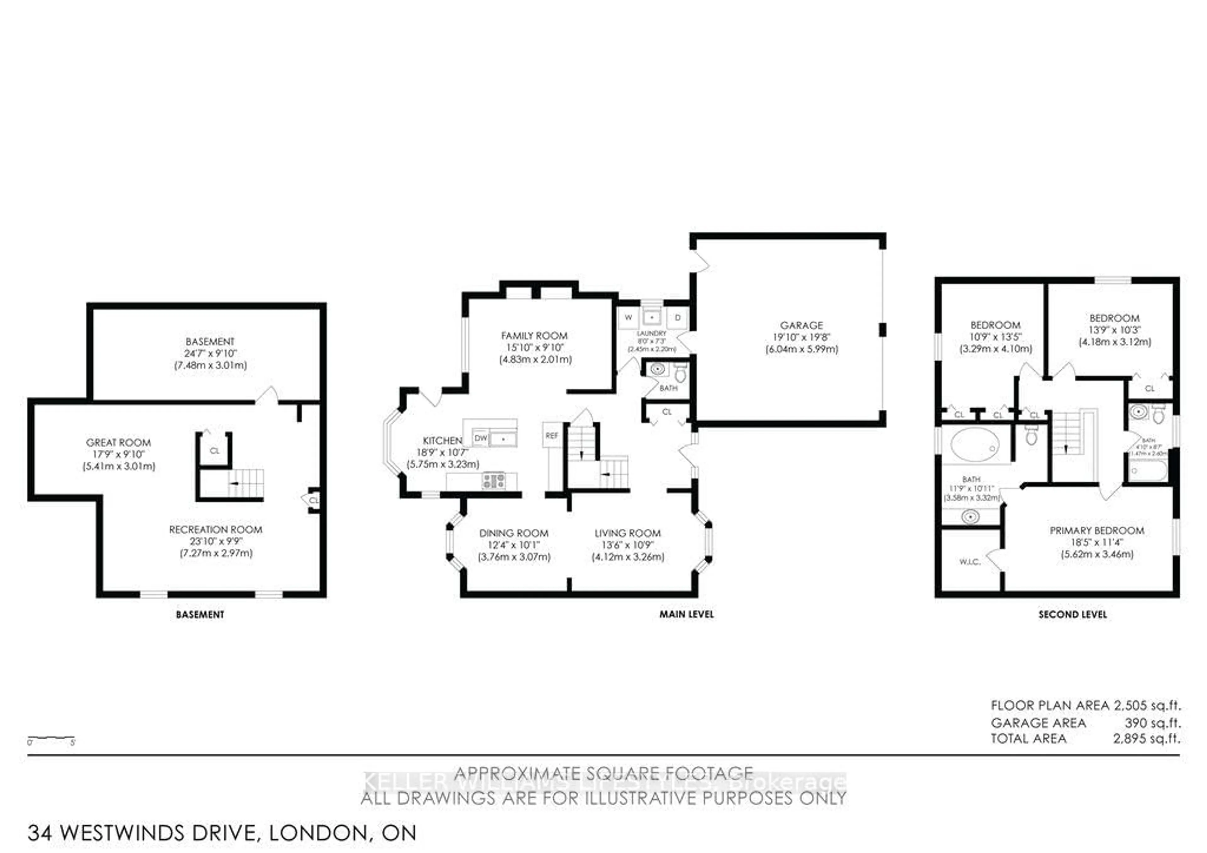 Floor plan for 34 Westwinds Dr, London South Ontario N6C 5M4