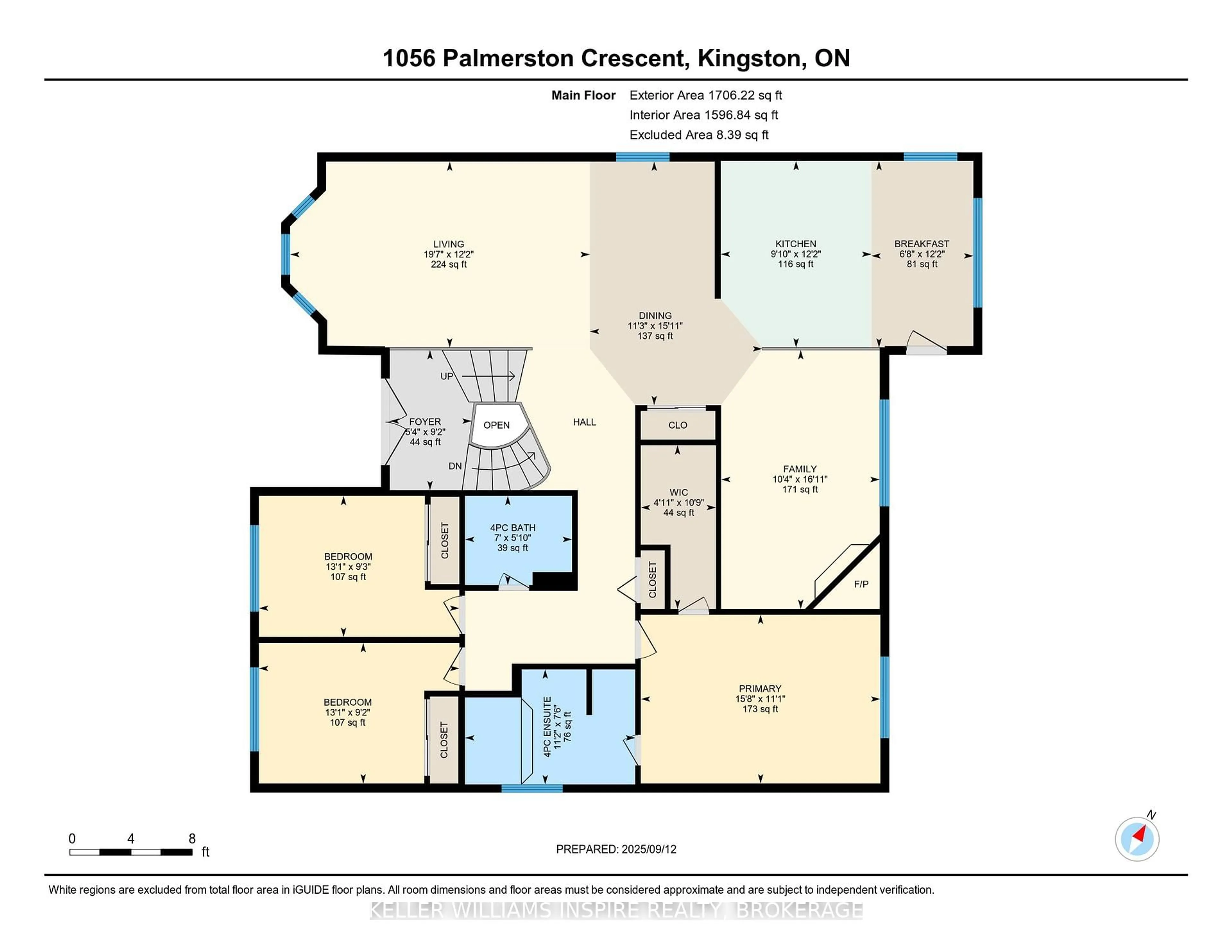 Floor plan for 1056 Palmerston Cres, Kingston Ontario K7P 2P5