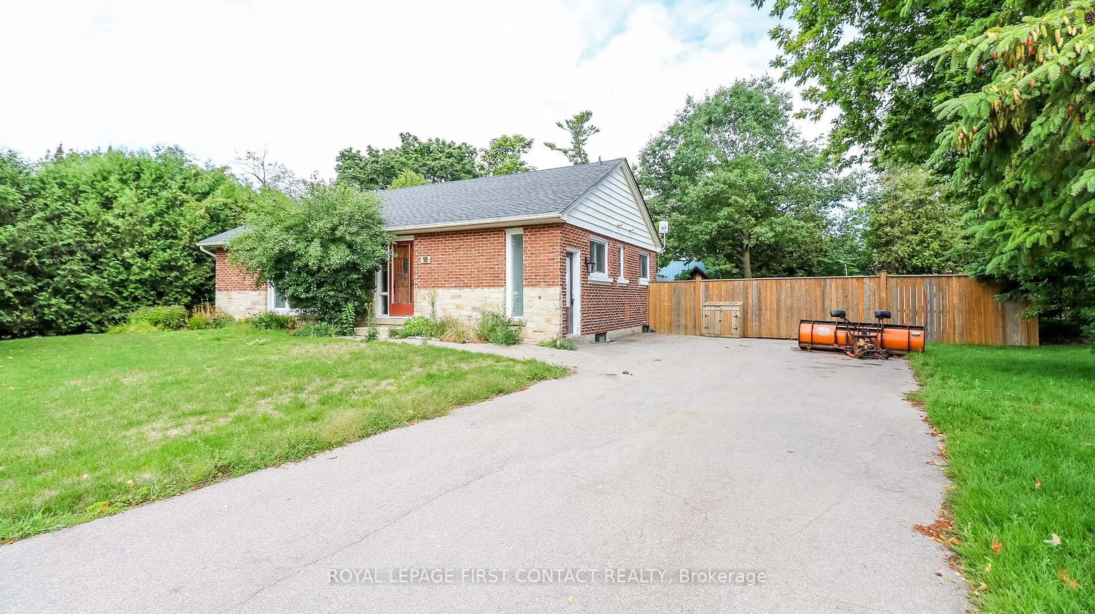 Home with brick exterior material, street for 18 Carberry St, Erin Ontario N0B 1T0