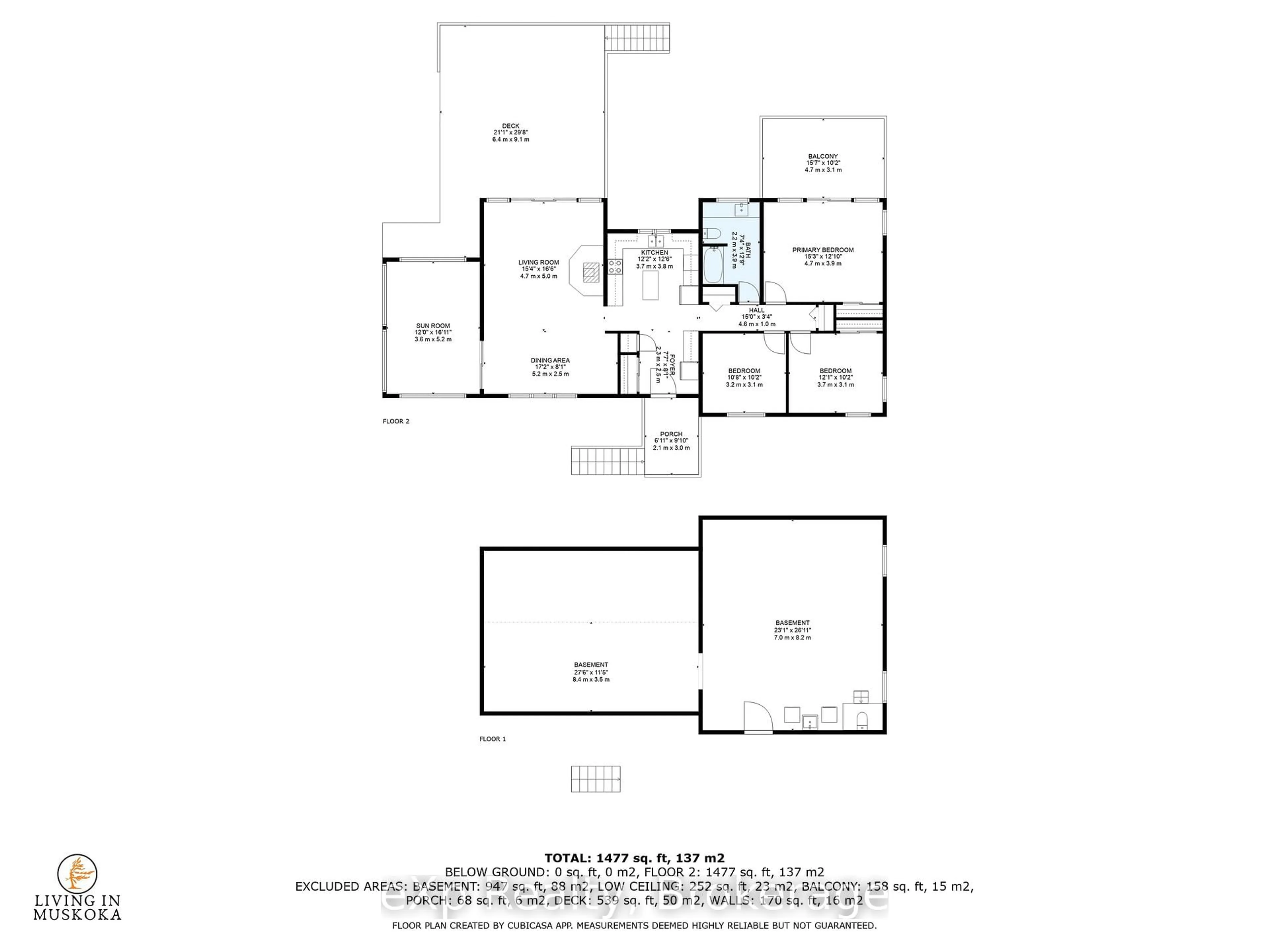 Floor plan for 91 Tolpts Rd, The Archipelago Ontario P2A 0B7