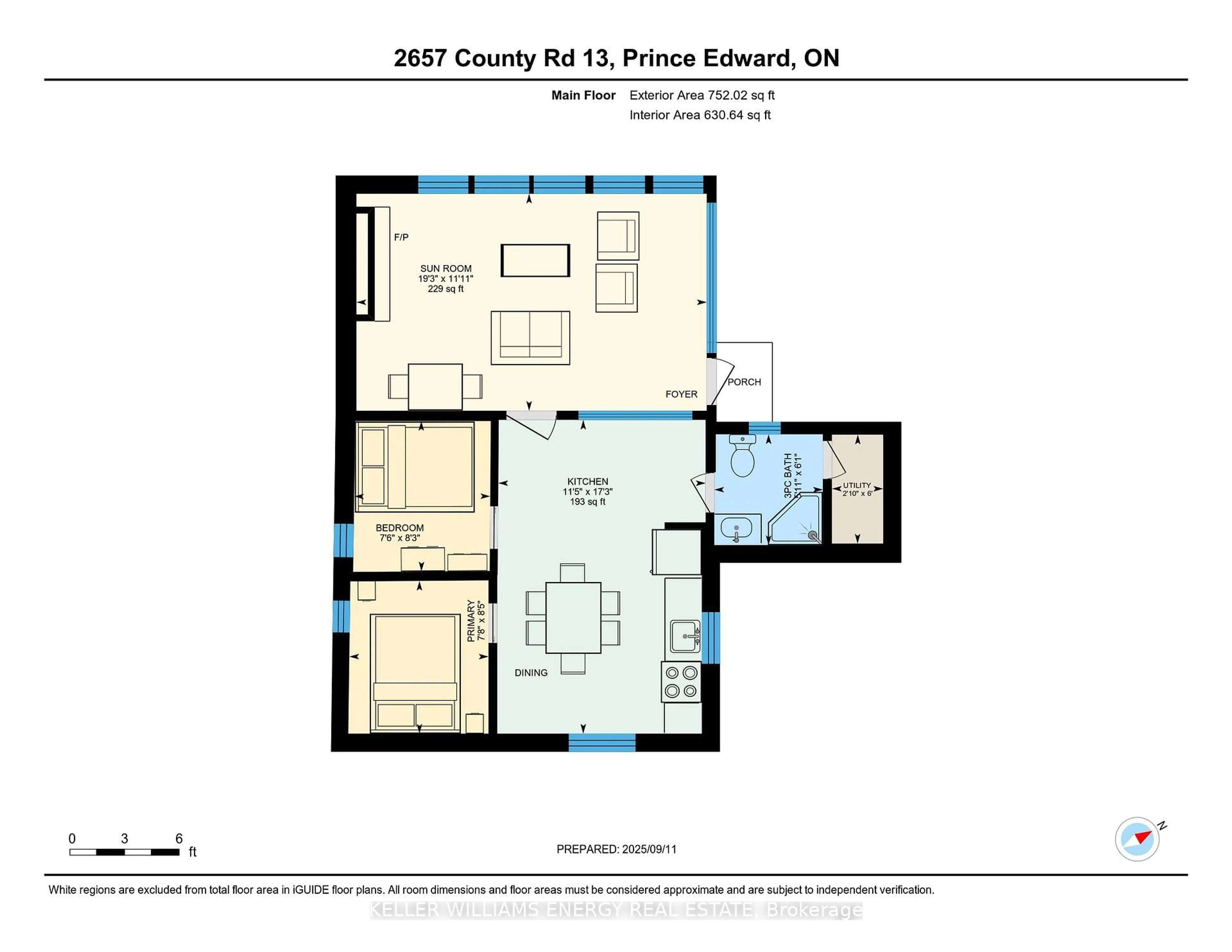 Floor plan for 2657 County Road 13, Prince Edward County Ontario K0K 2T0
