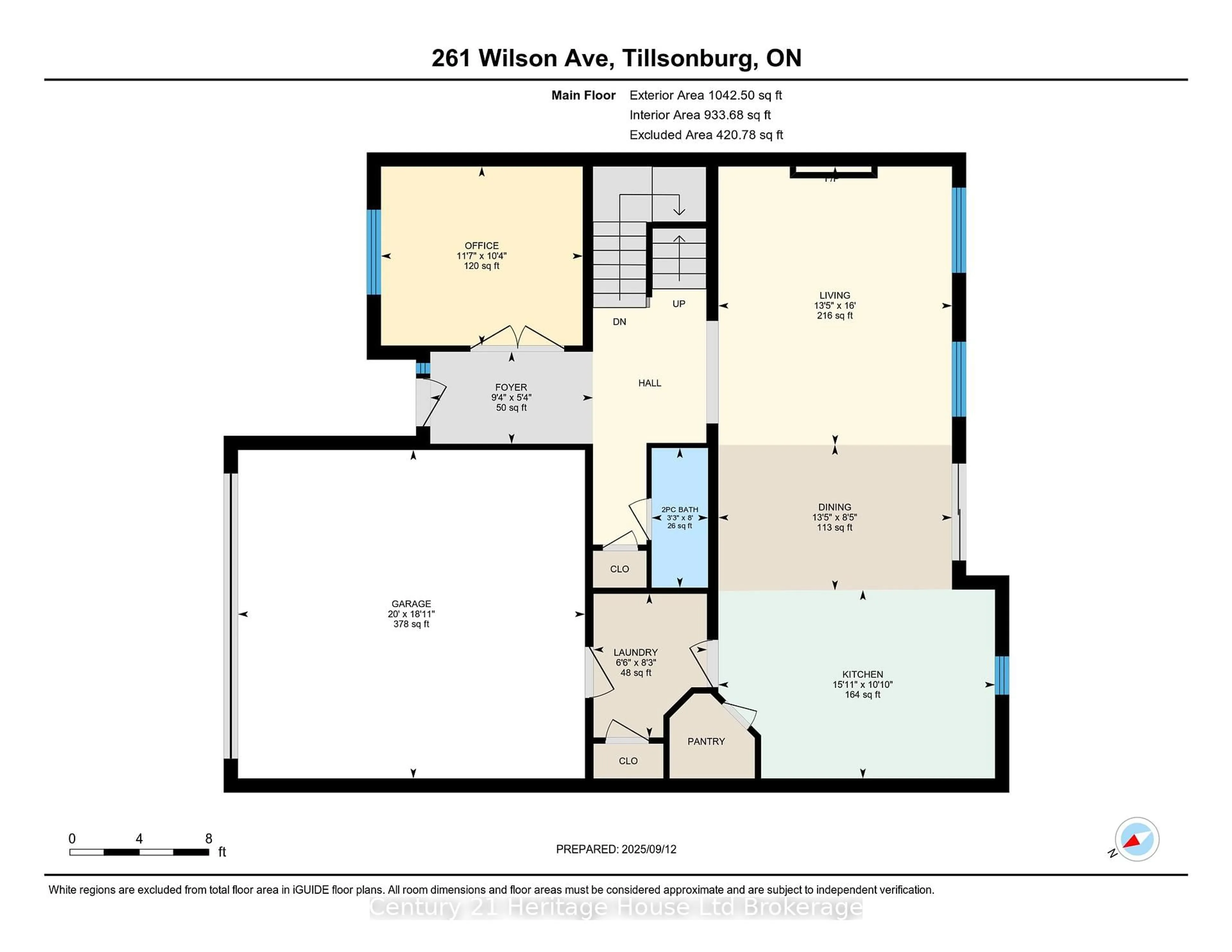 Floor plan for 261 Wilson Ave, Tillsonburg Ontario N4G 0H3