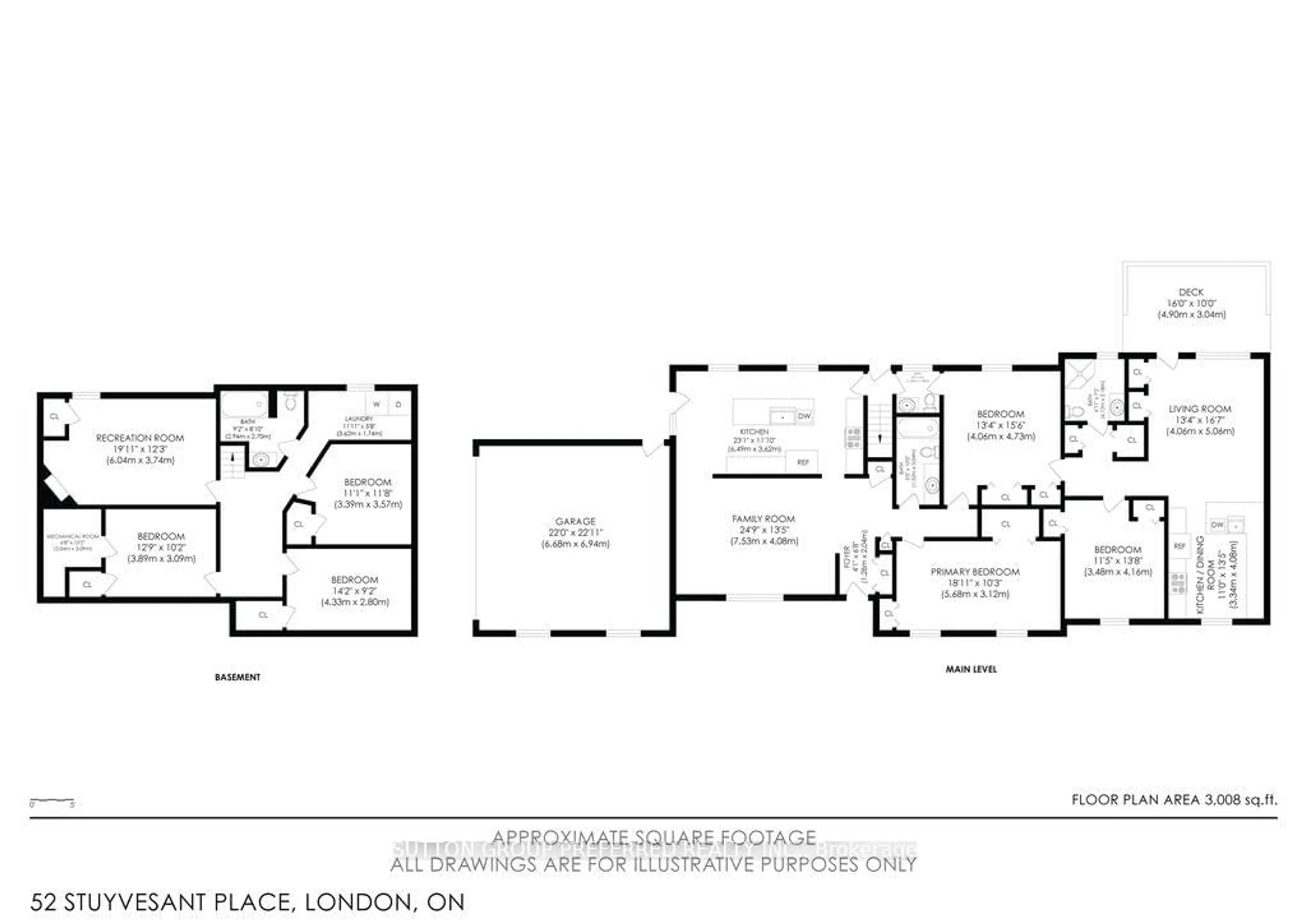 Floor plan for 52 Stuyvesant Pl, London South Ontario N6J 3S9