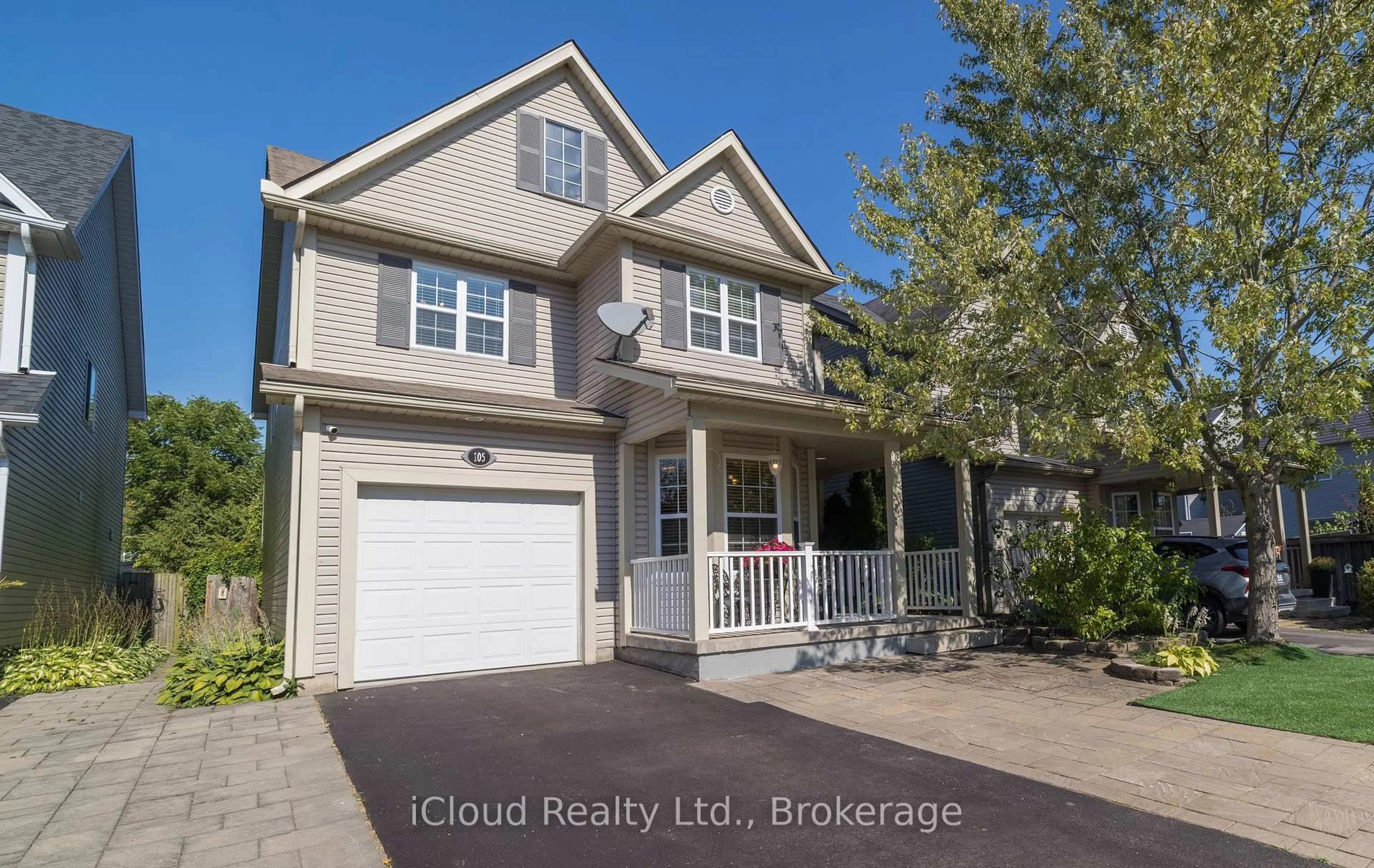 Home with vinyl exterior material, street for 105 Hampson Cres, Guelph/Eramosa Ontario N0B 2K0