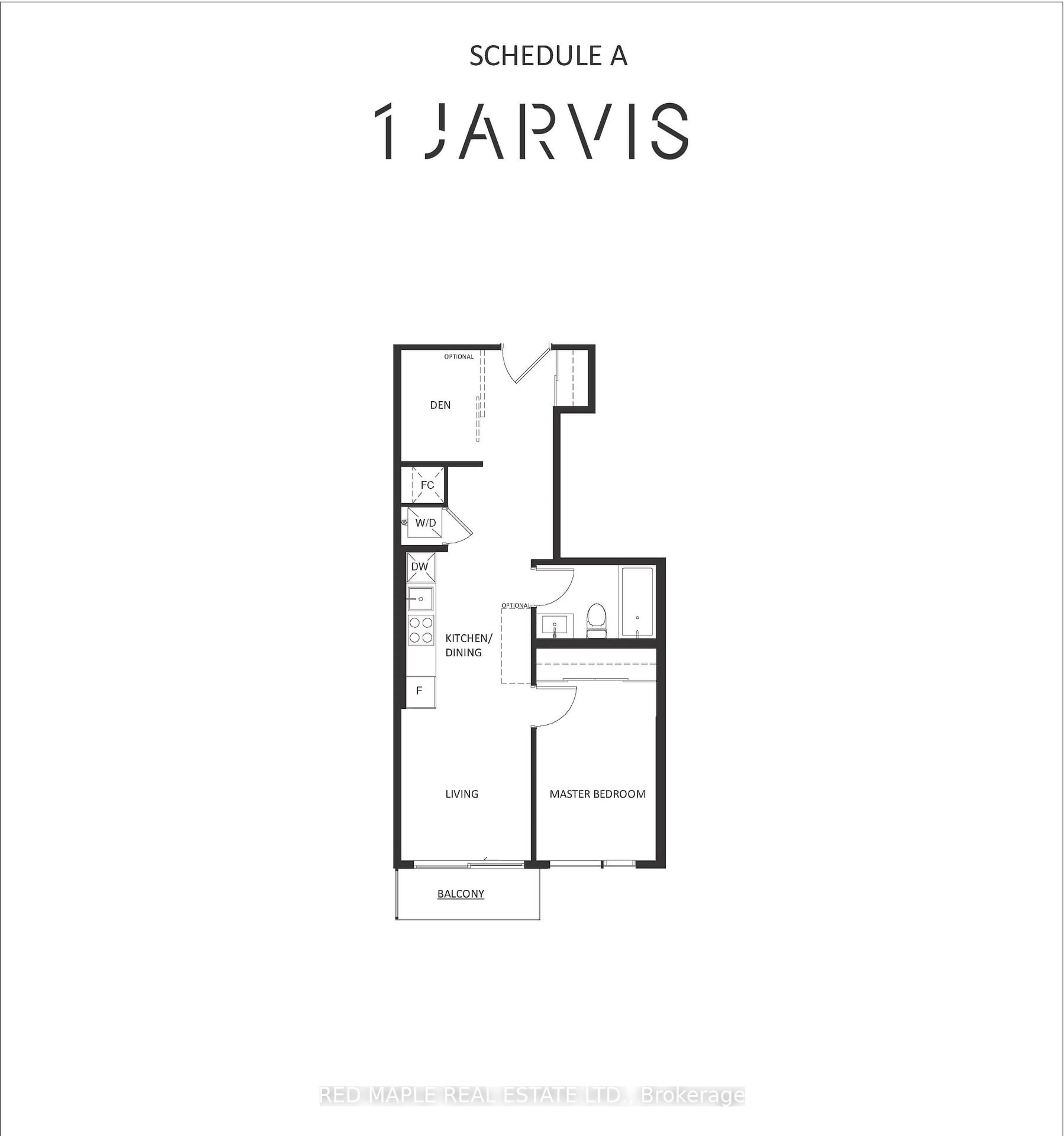 Floor plan for 1 Jarvis St #502, Hamilton Ontario L8R 3J2