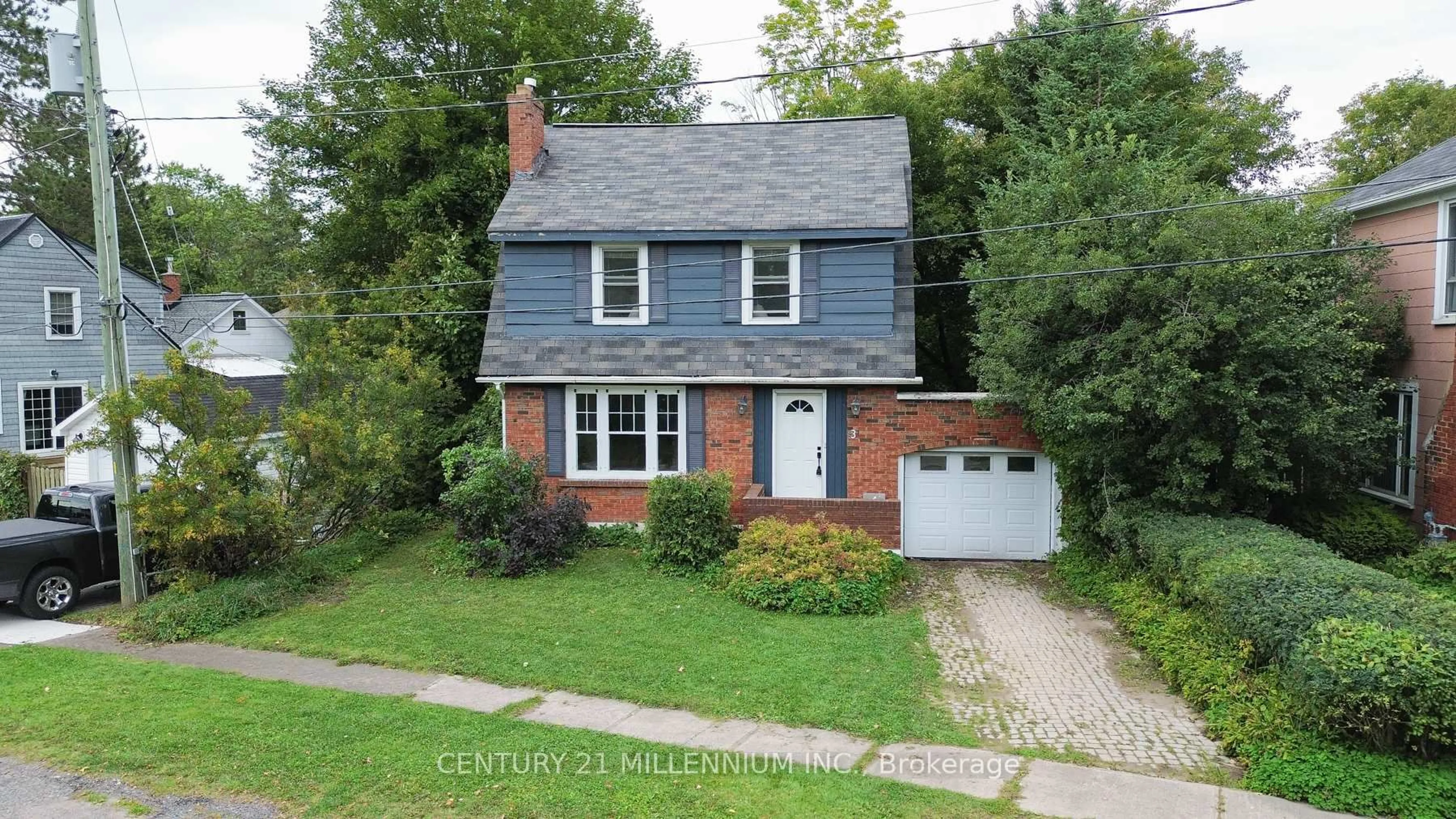Home with brick exterior material, street for 3 Riverview Ave, Sault Ste Marie Ontario P6A 3X6