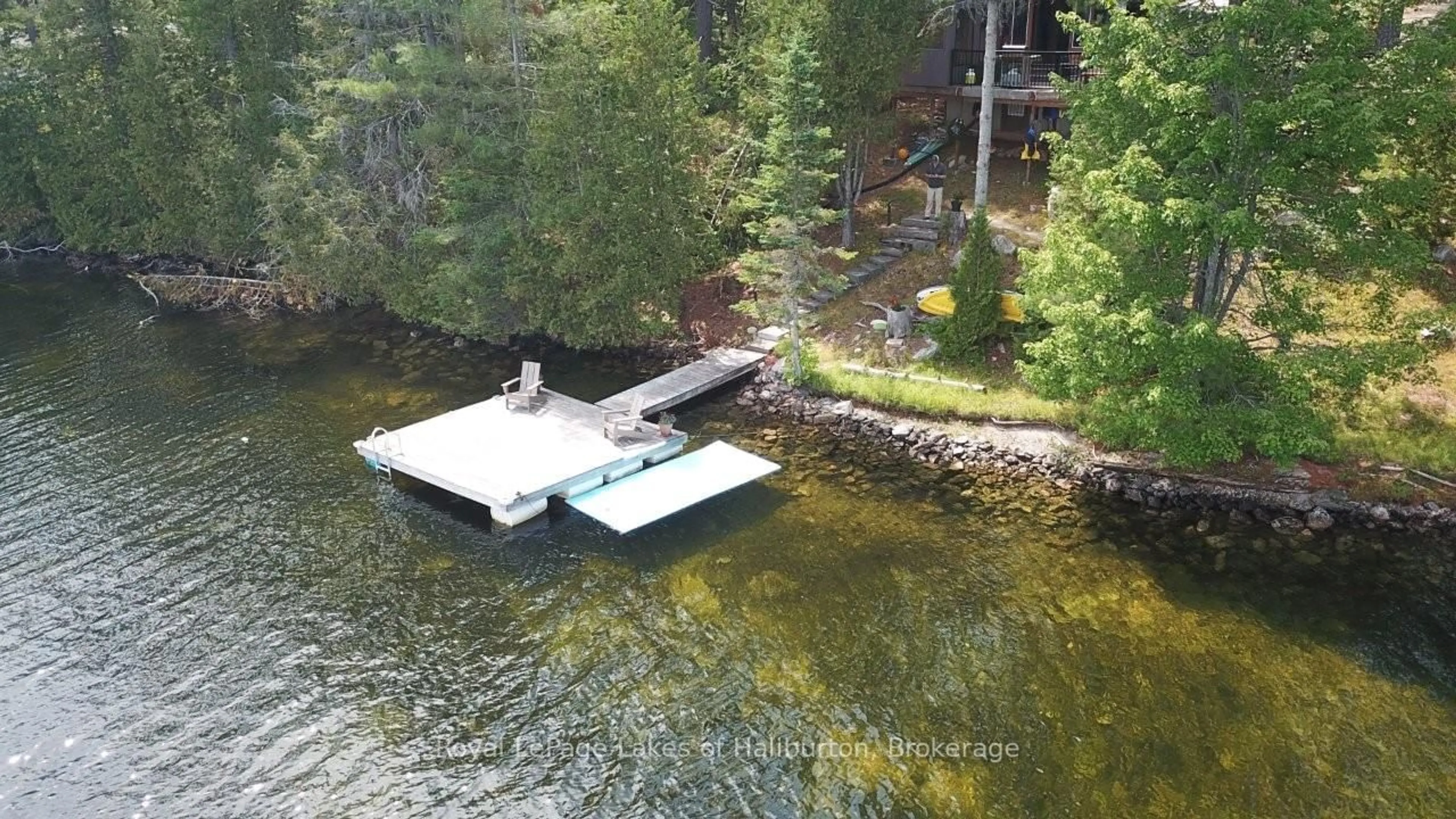 A pic from outside/outdoor area/front of a property/back of a property/a pic from drone, water/lake/river/ocean view for 102 Fire Route 364A Rte, Trent Lakes Ontario K0M 2A0