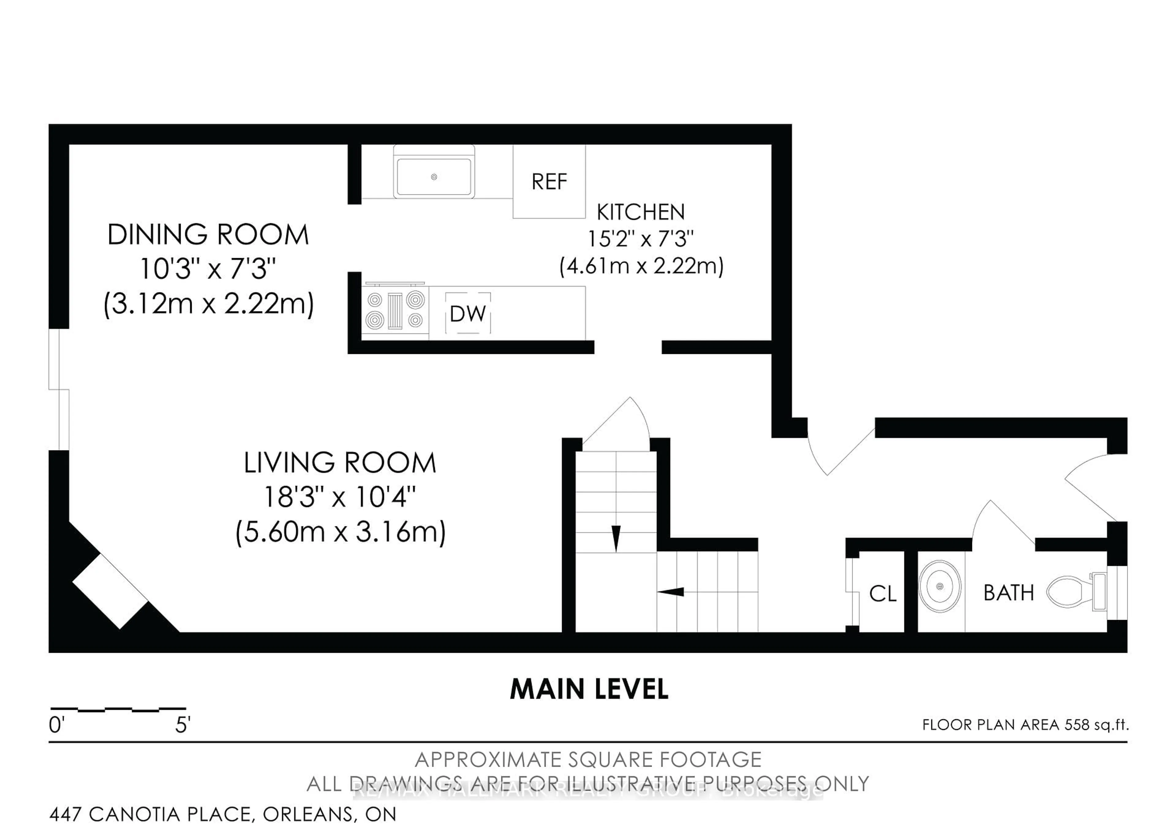 Floor plan for 447 Canotia Pl, Ottawa Ontario K4A 2K1