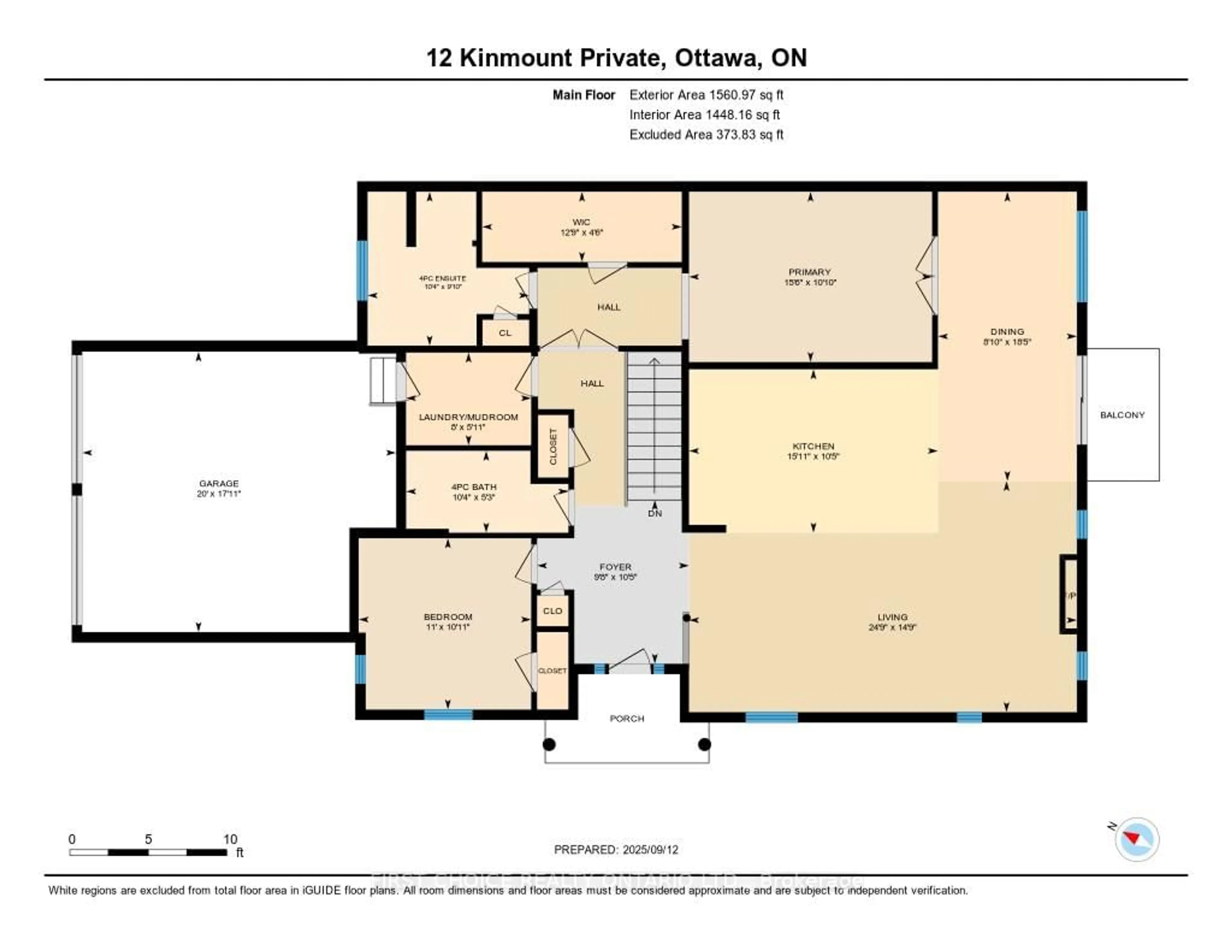 Floor plan for 12 Kinmount Private, Ottawa Ontario K2T 1K2