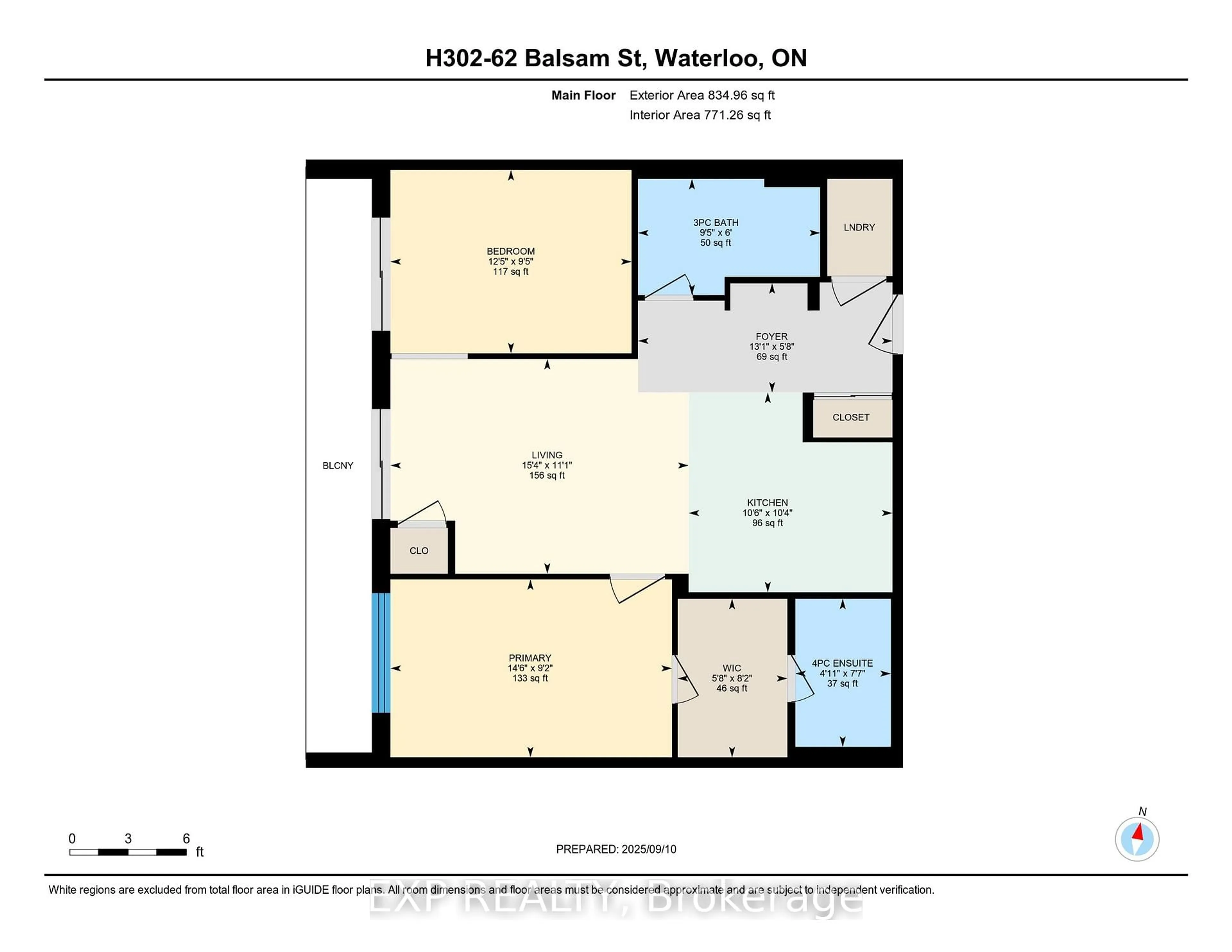 Floor plan for 62 Balsam St #H302, Waterloo Ontario N2L 3H2