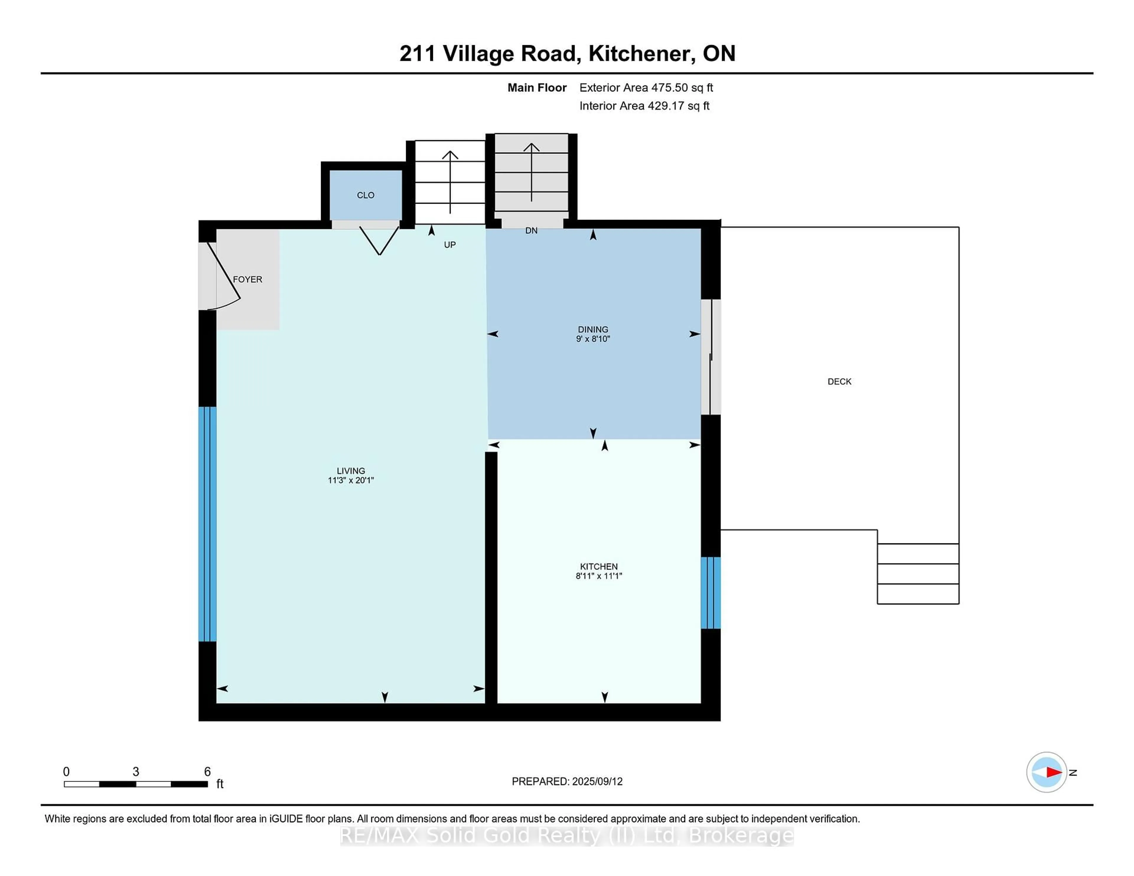 Floor plan for 211 Village Rd, Kitchener Ontario N2M 4L3