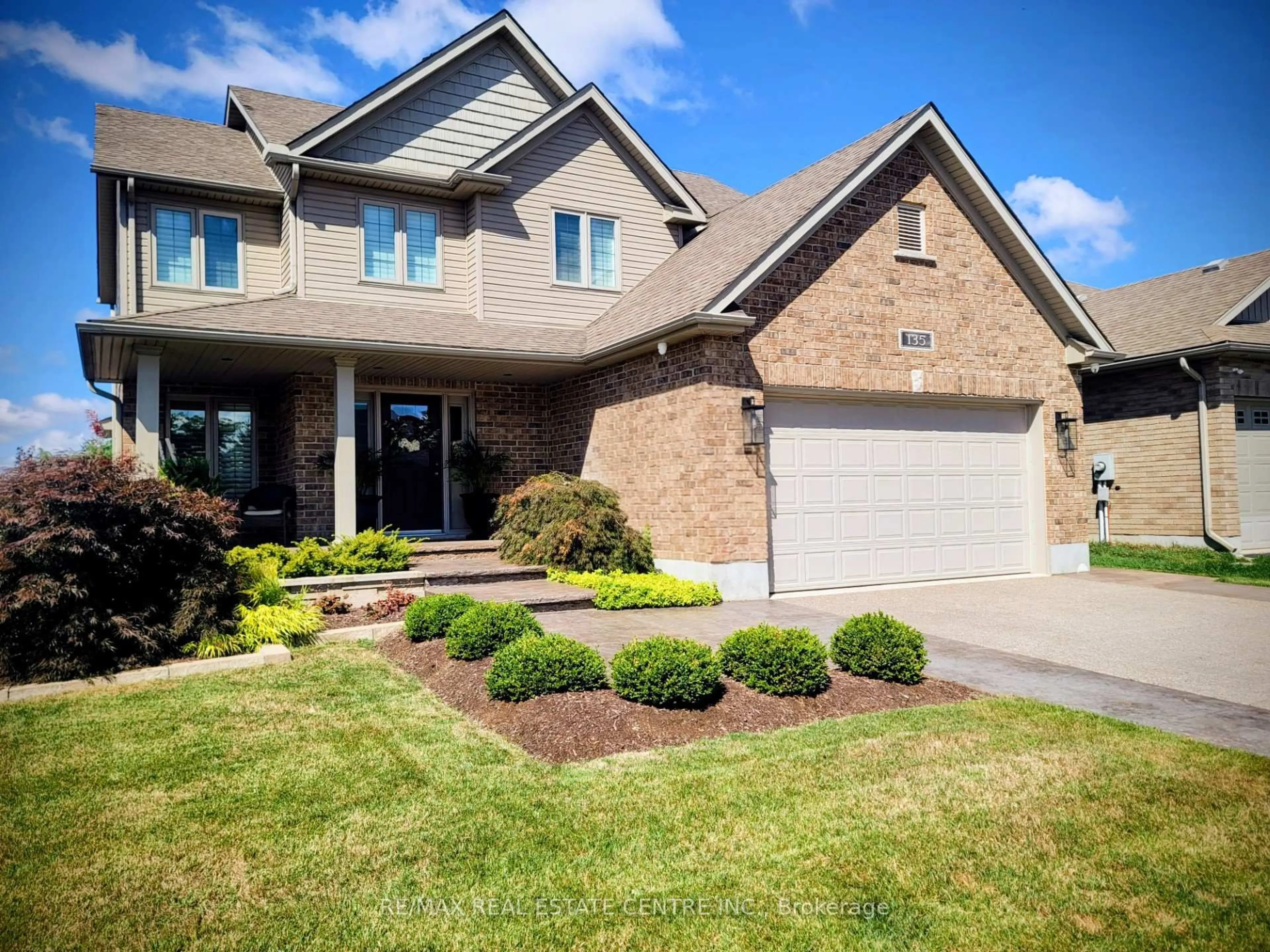 Home with brick exterior material, street for 135 Gerber Meadows Dr, Wellesley Ontario N0B 2T0