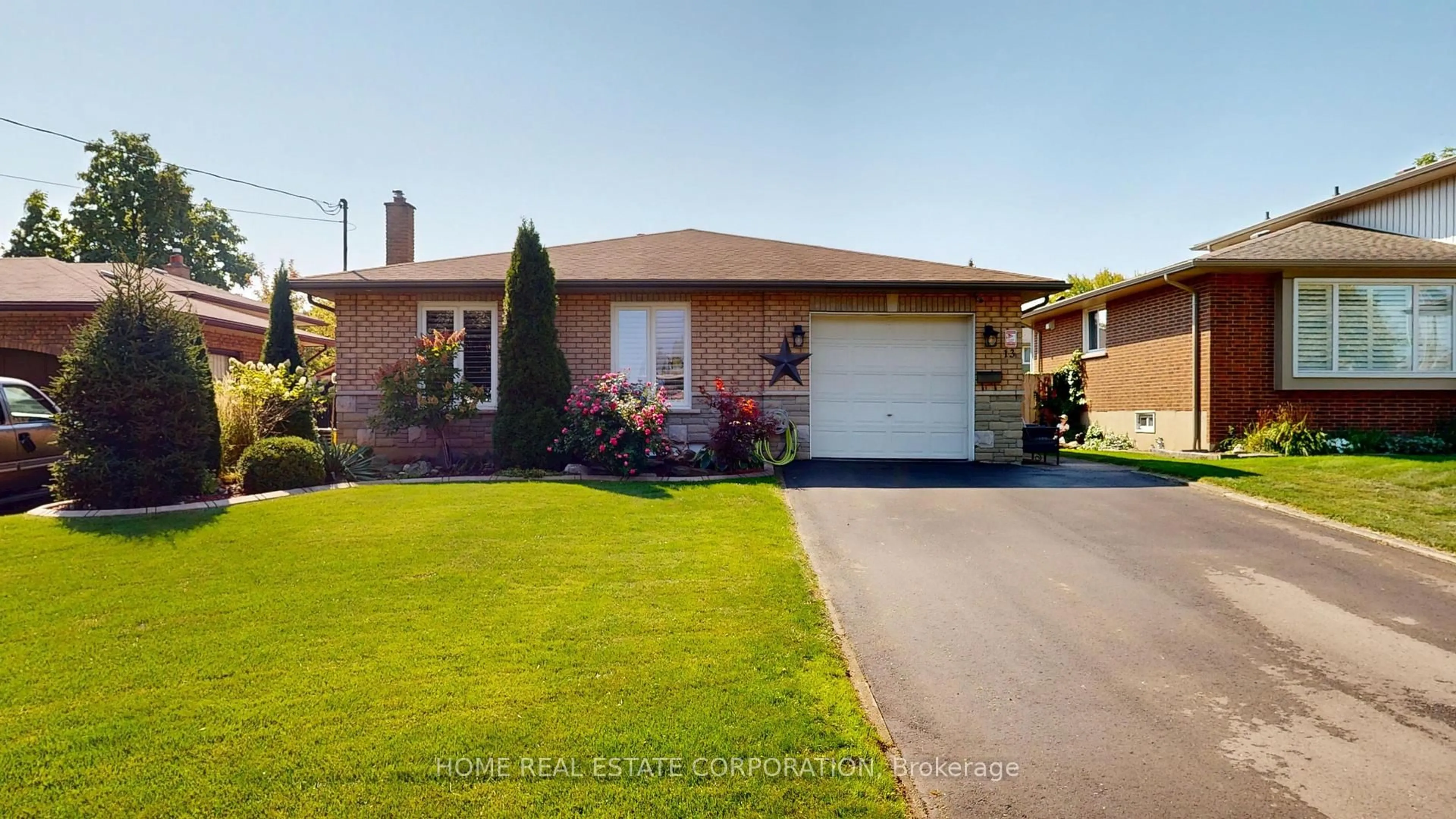 Home with brick exterior material, street for 13 Rene Lane, St. Catharines Ontario L2P 3L3