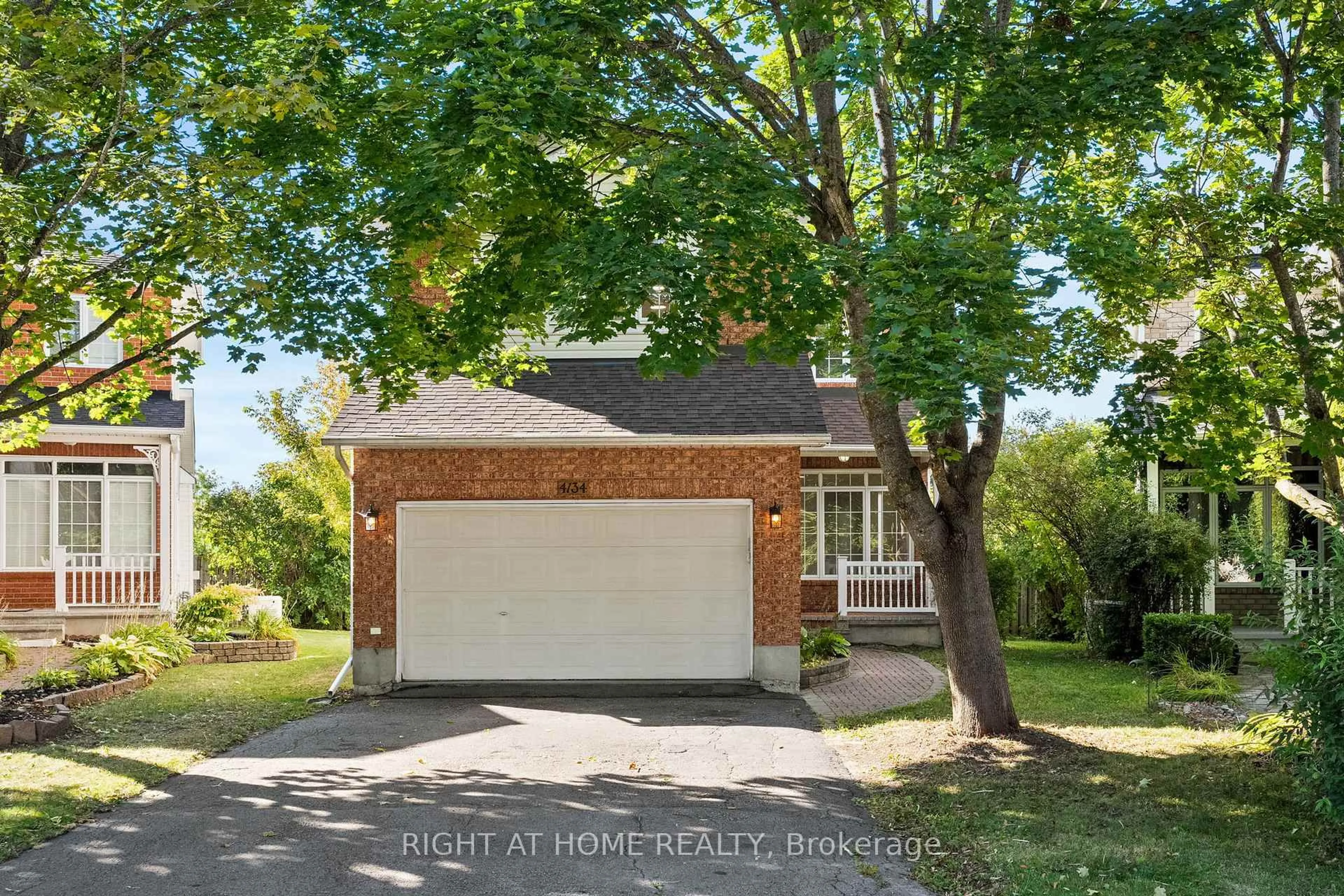 Home with brick exterior material, street for 4134 WOLFE POINT Way, Ottawa Ontario K1V 1P4