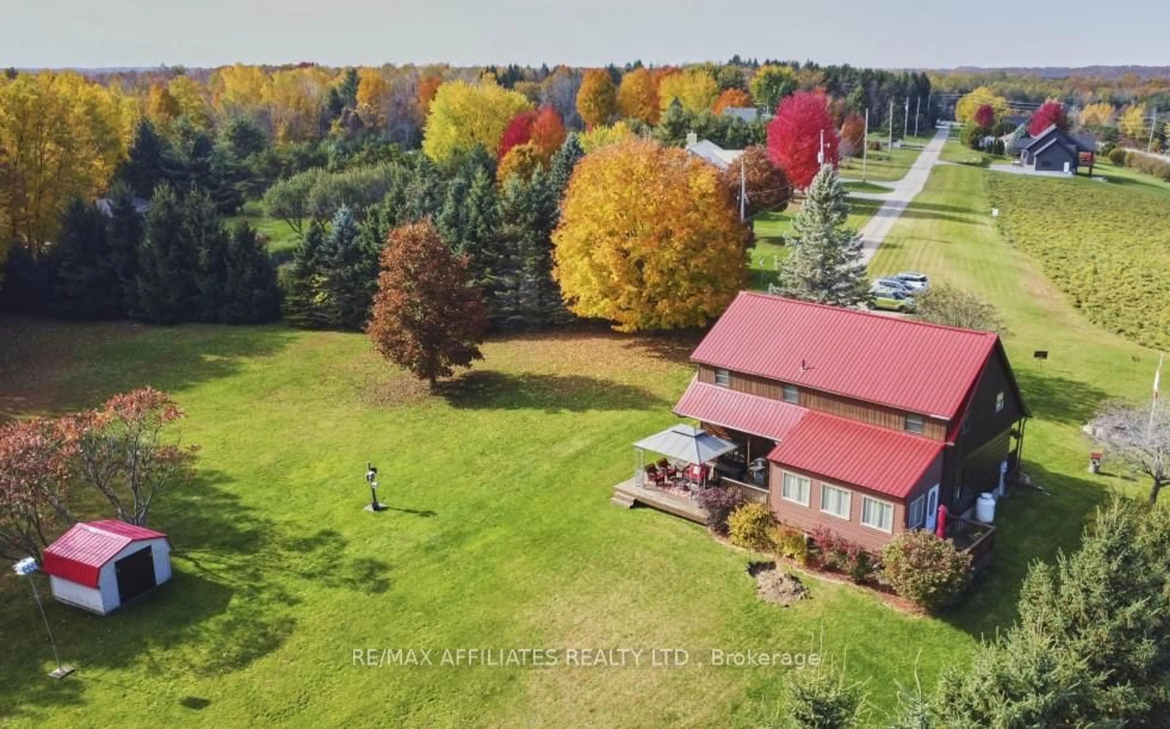 A pic from outside/outdoor area/front of a property/back of a property/a pic from drone, unknown for 81 Trotters Lane, Rideau Lakes Ontario K0G 1X0