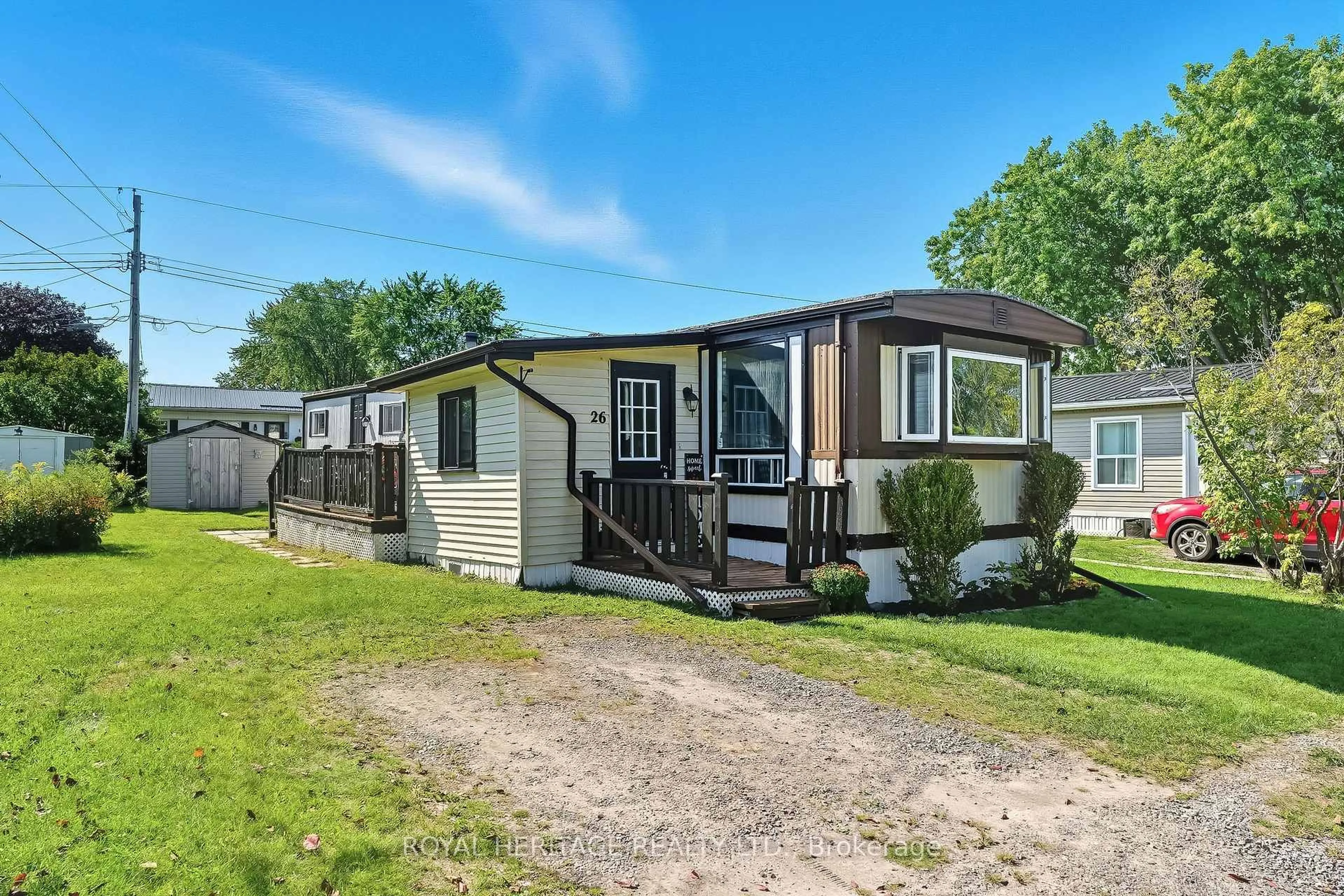 Home with vinyl exterior material, street for 26 Basher Dr, Hamilton Township Ontario K9A 4J7