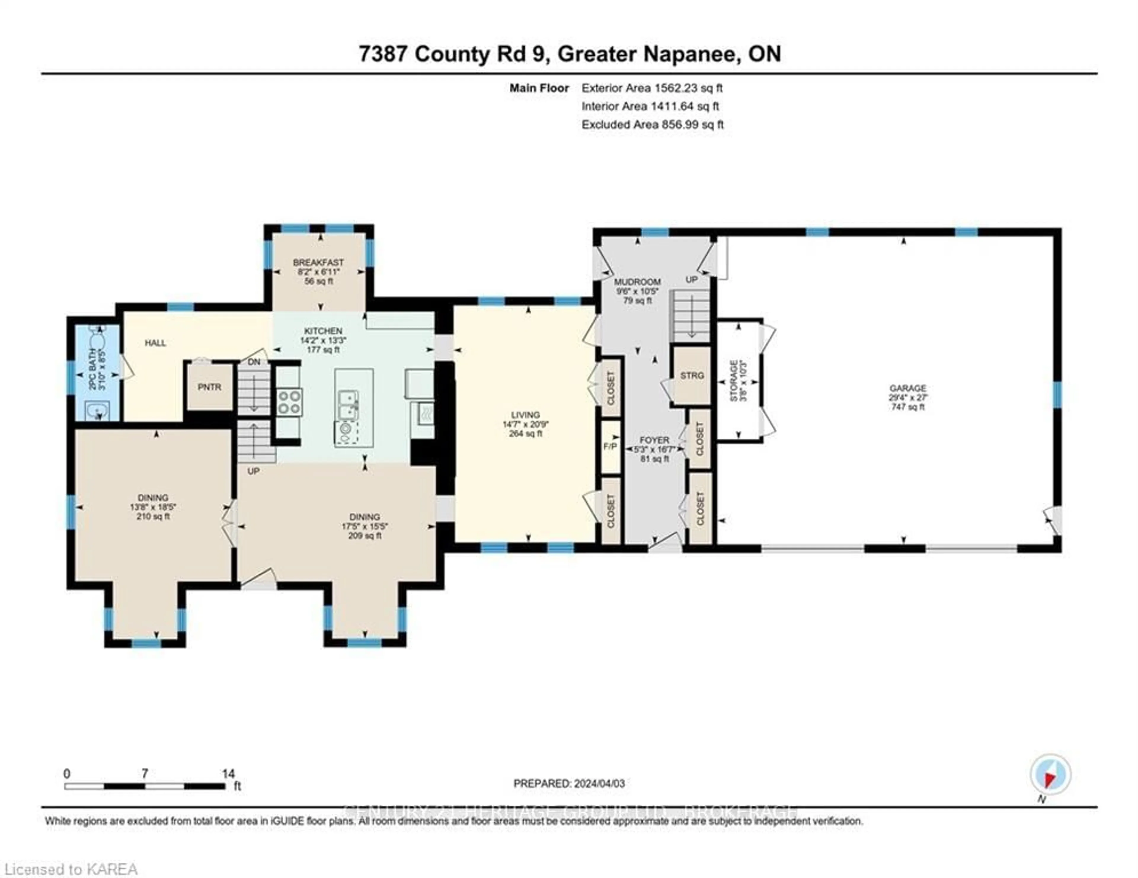 Floor plan for 7387 COUNTY RD 9, Napanee Ontario K7R 3K8