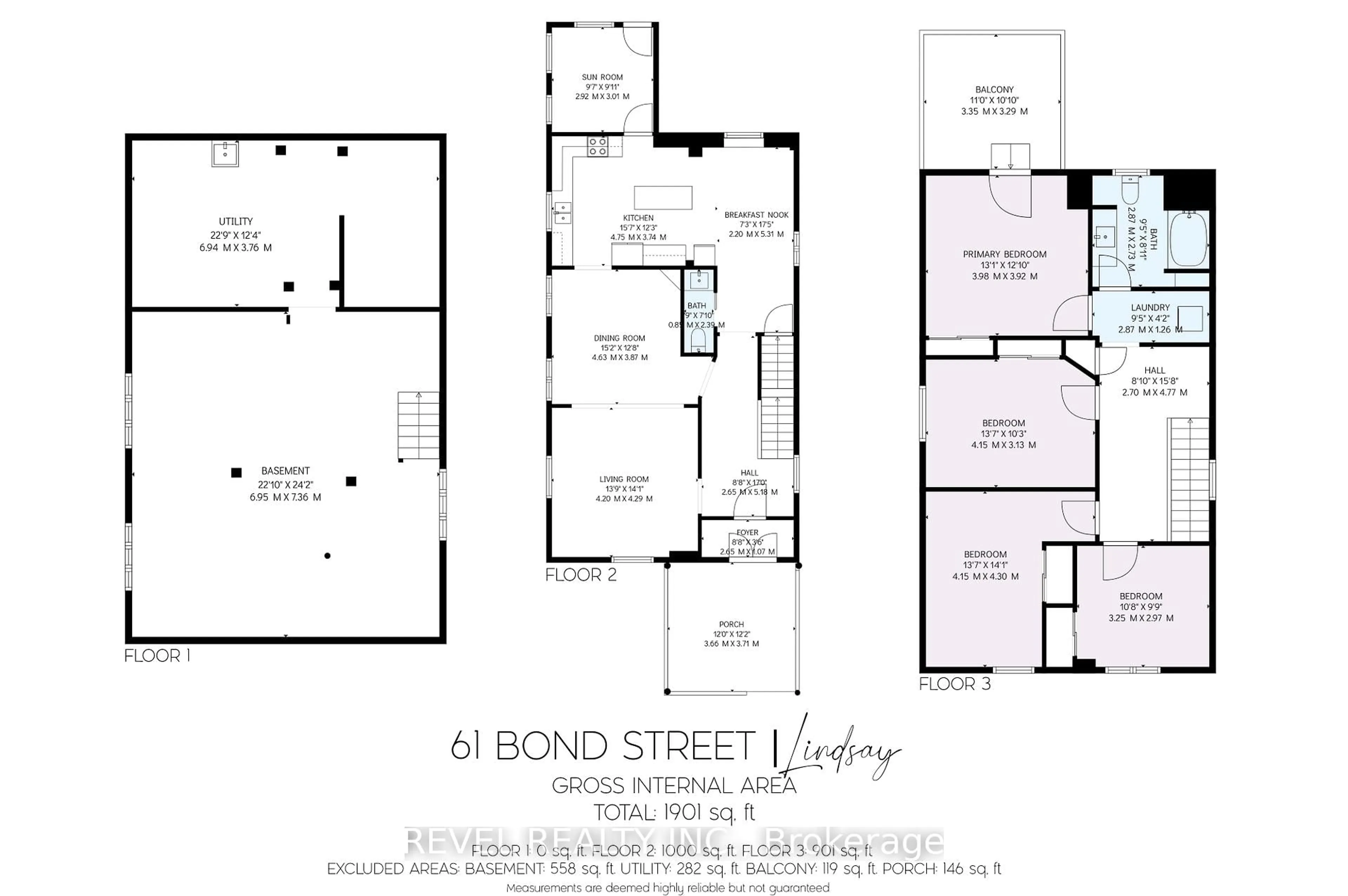 Floor plan for 61 Bond St, Kawartha Lakes Ontario K9V 3R3