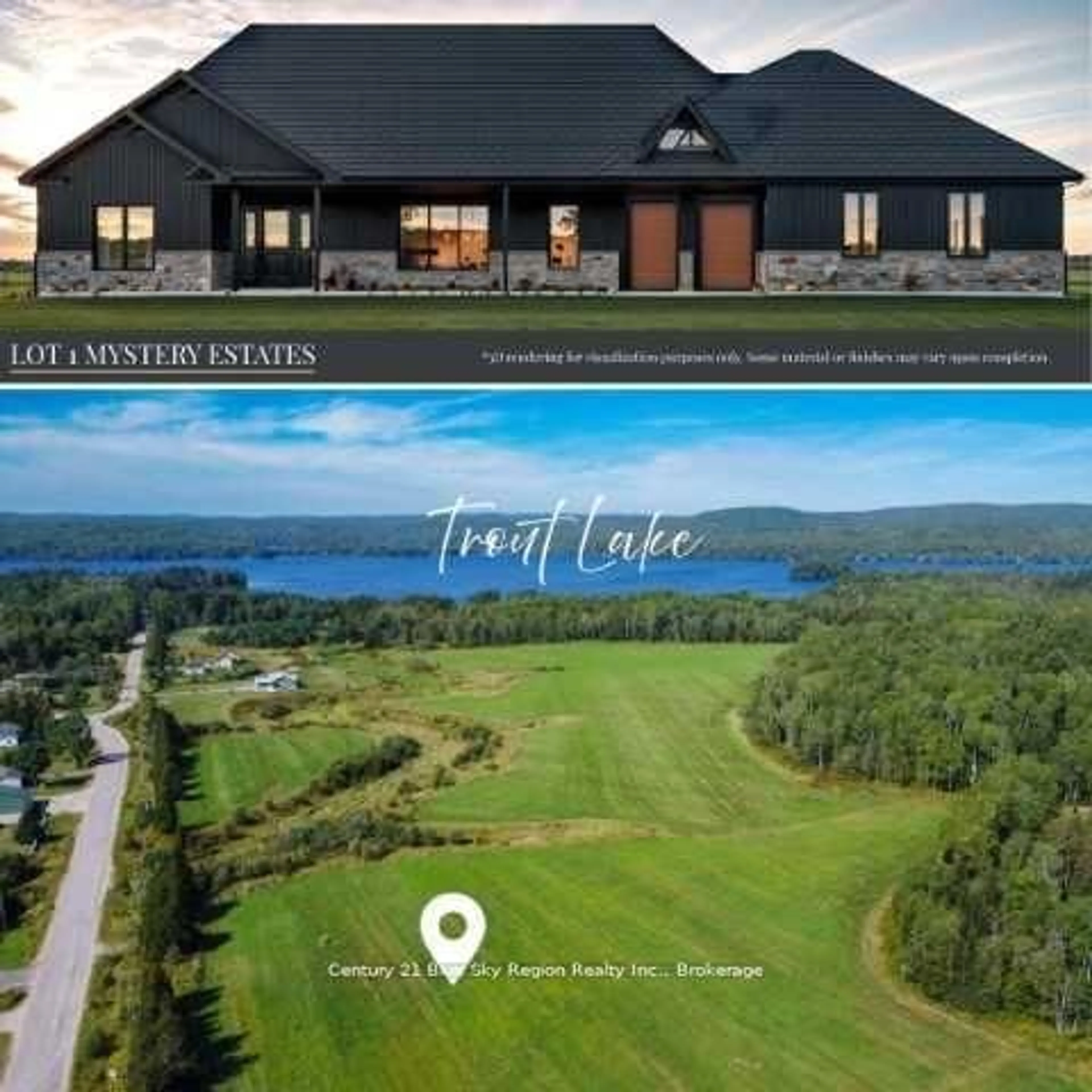A pic from outside/outdoor area/front of a property/back of a property/a pic from drone, water/lake/river/ocean view for Lot 2 Centennial Cres, East Ferris Ontario P0H 1K0