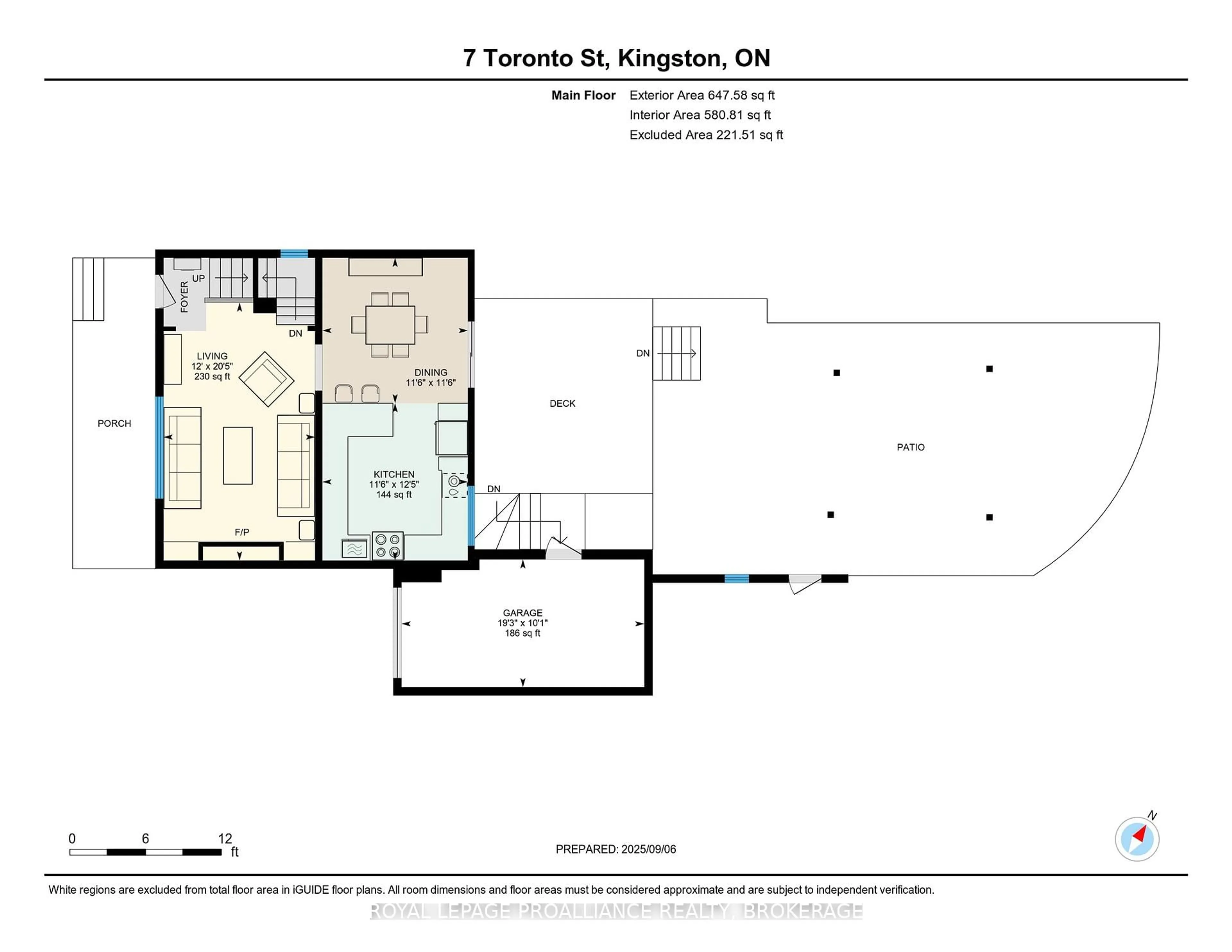 Floor plan for 7 Toronto St, Kingston Ontario K7L 4A3