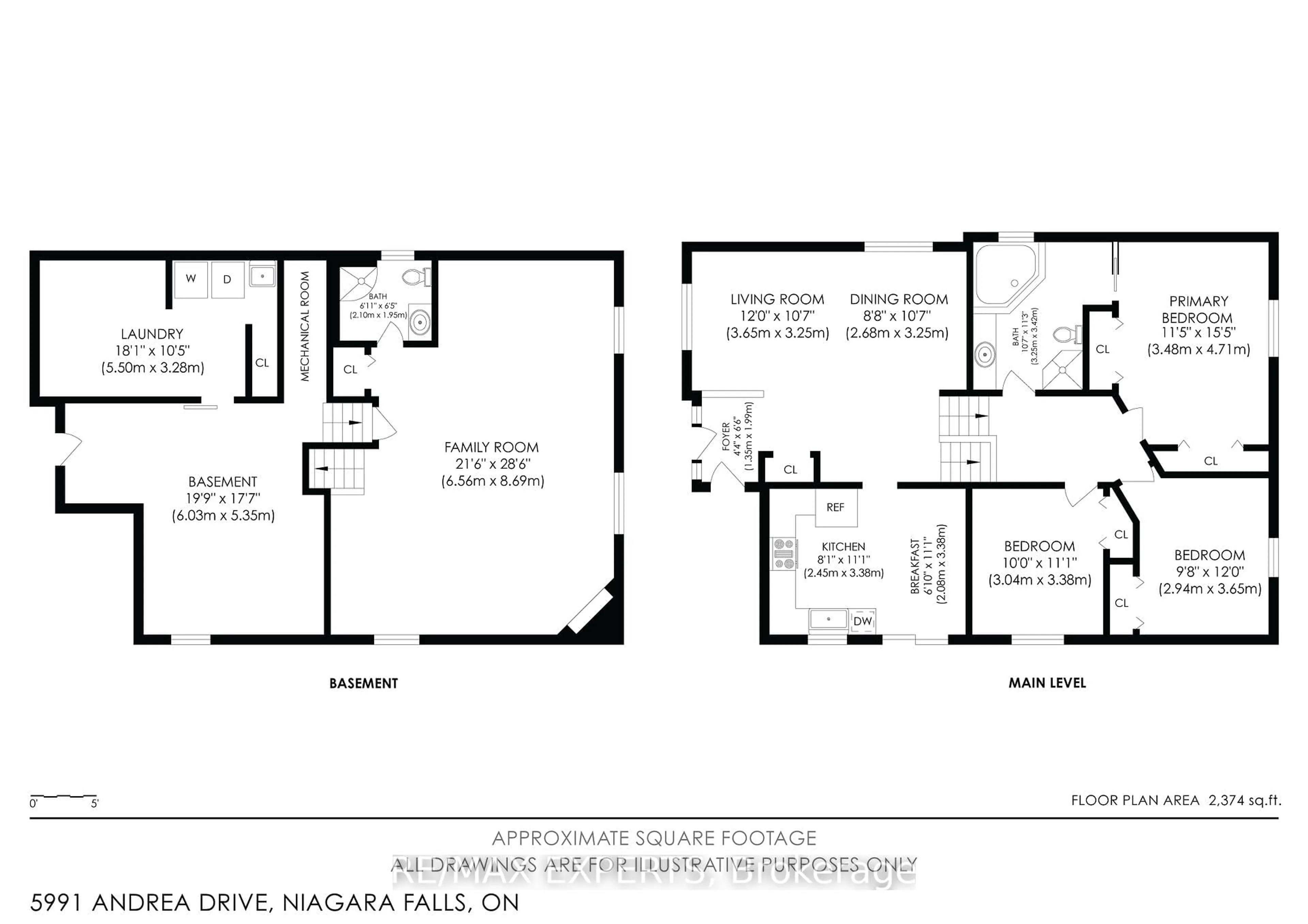 Floor plan for 5991 Andrea Dr, Niagara Falls Ontario L2H 2Z9