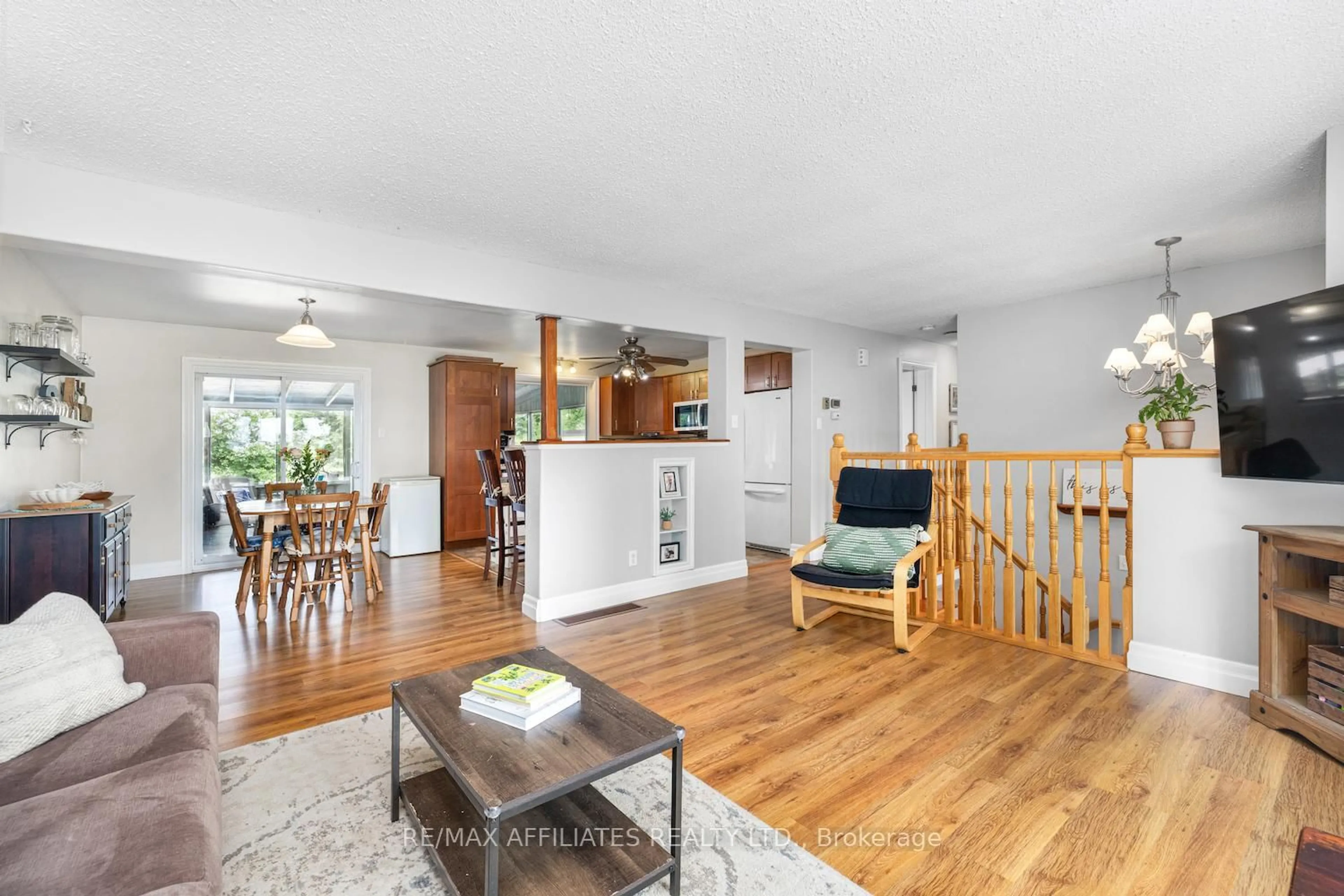 Open concept kitchen, wood/laminate floor for 1494 RAMSAY 8 CON Rd, Almonte Ontario K0A 1A0